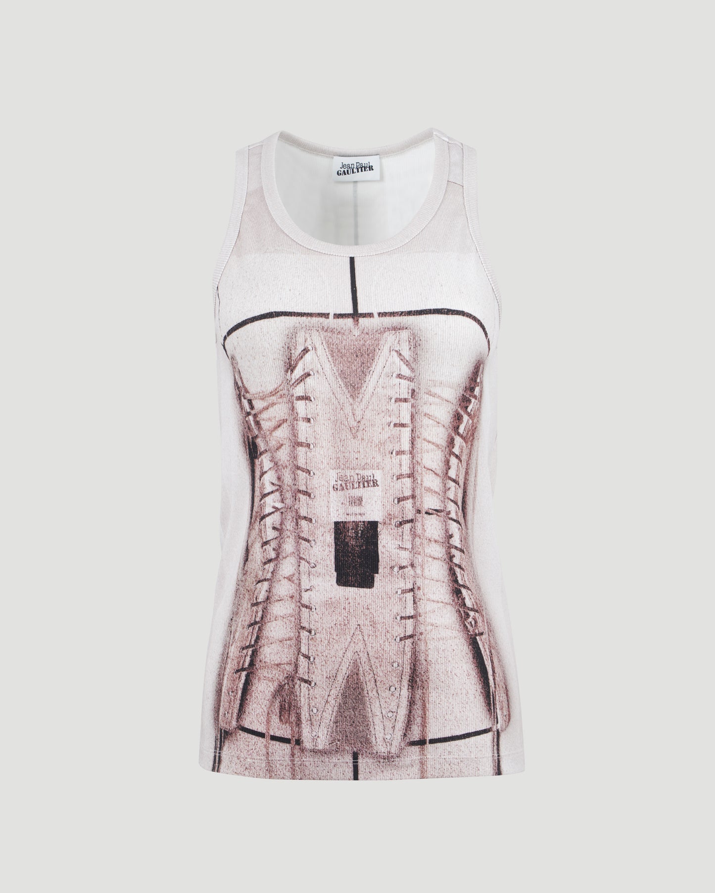 Printed Ribbed Top