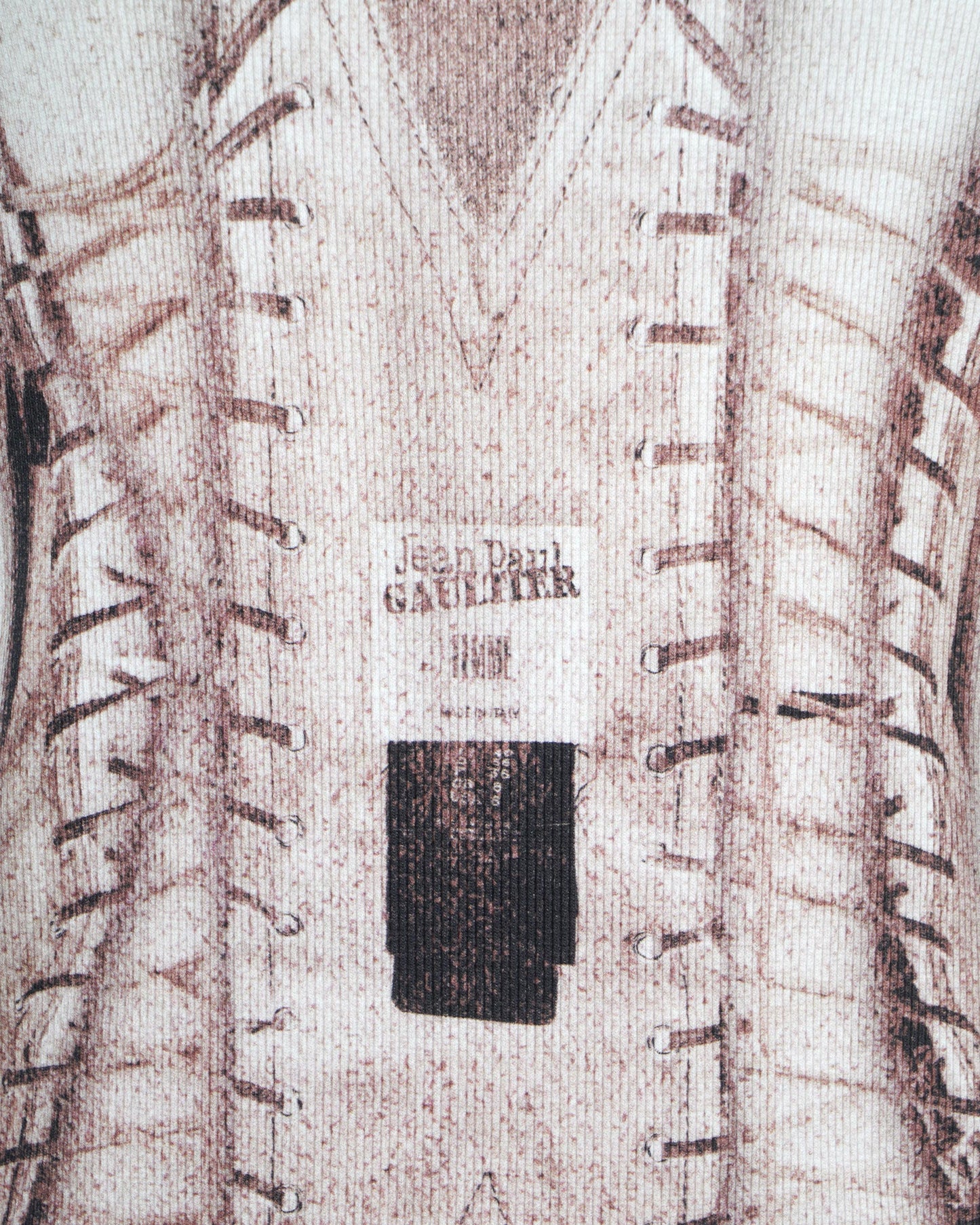 Printed Ribbed Top