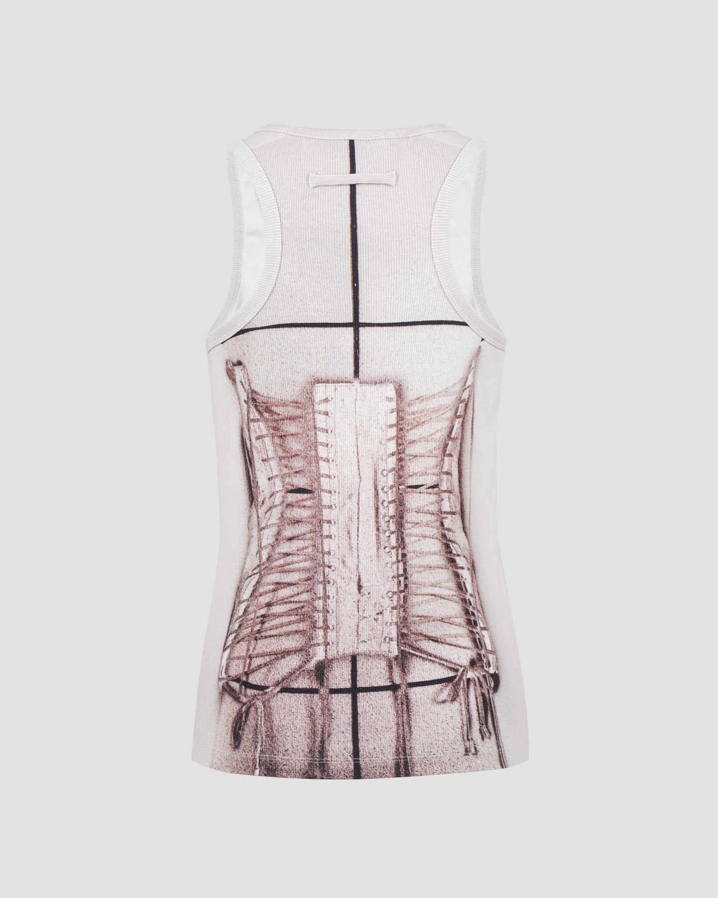 Printed Ribbed Top