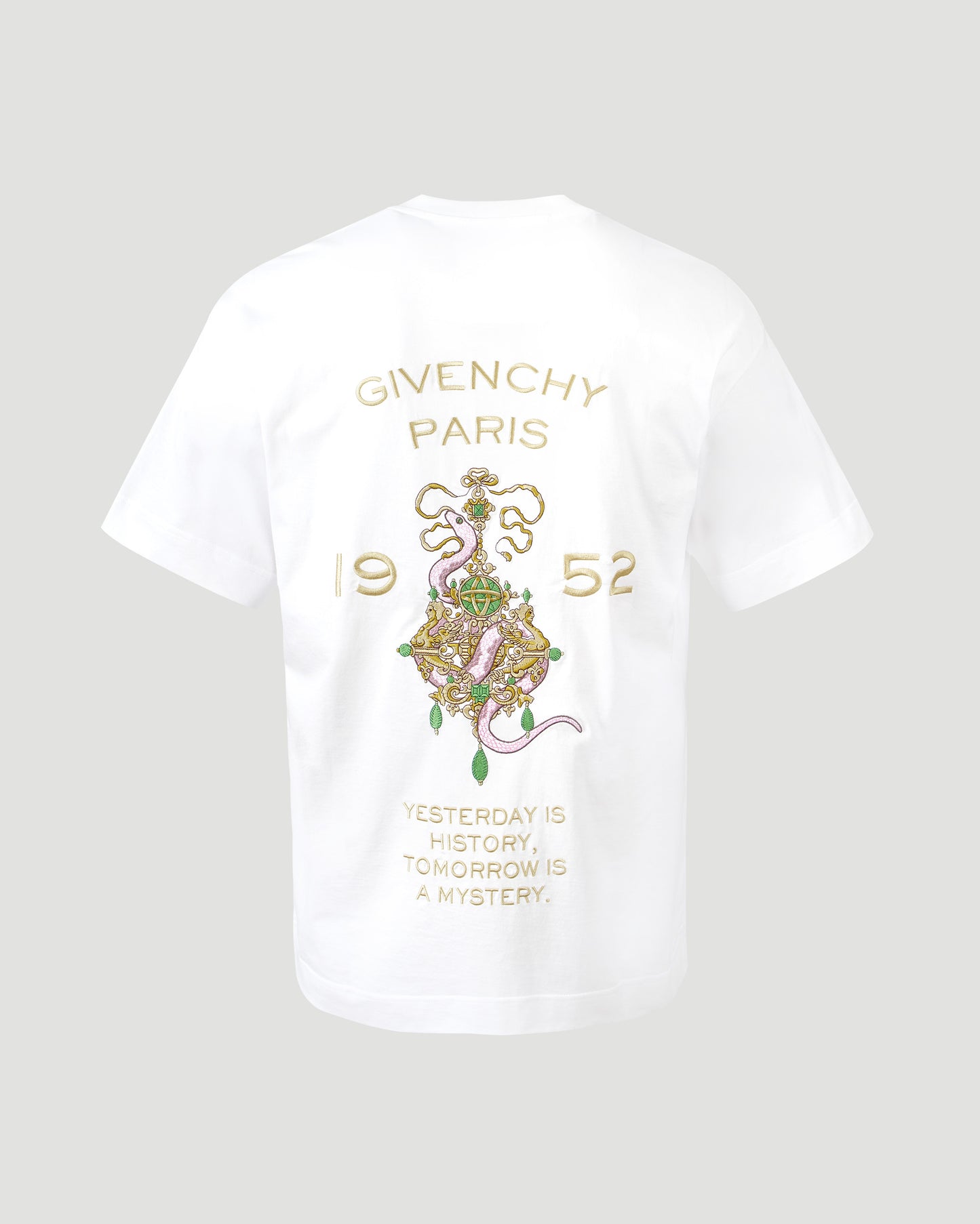 T-Shirt With Chandelier Snake Embroideries