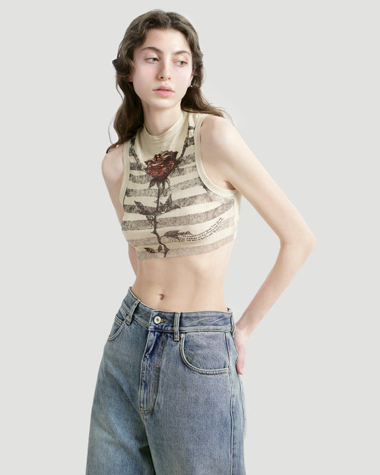 The Tattoo Mariniere Crop Top