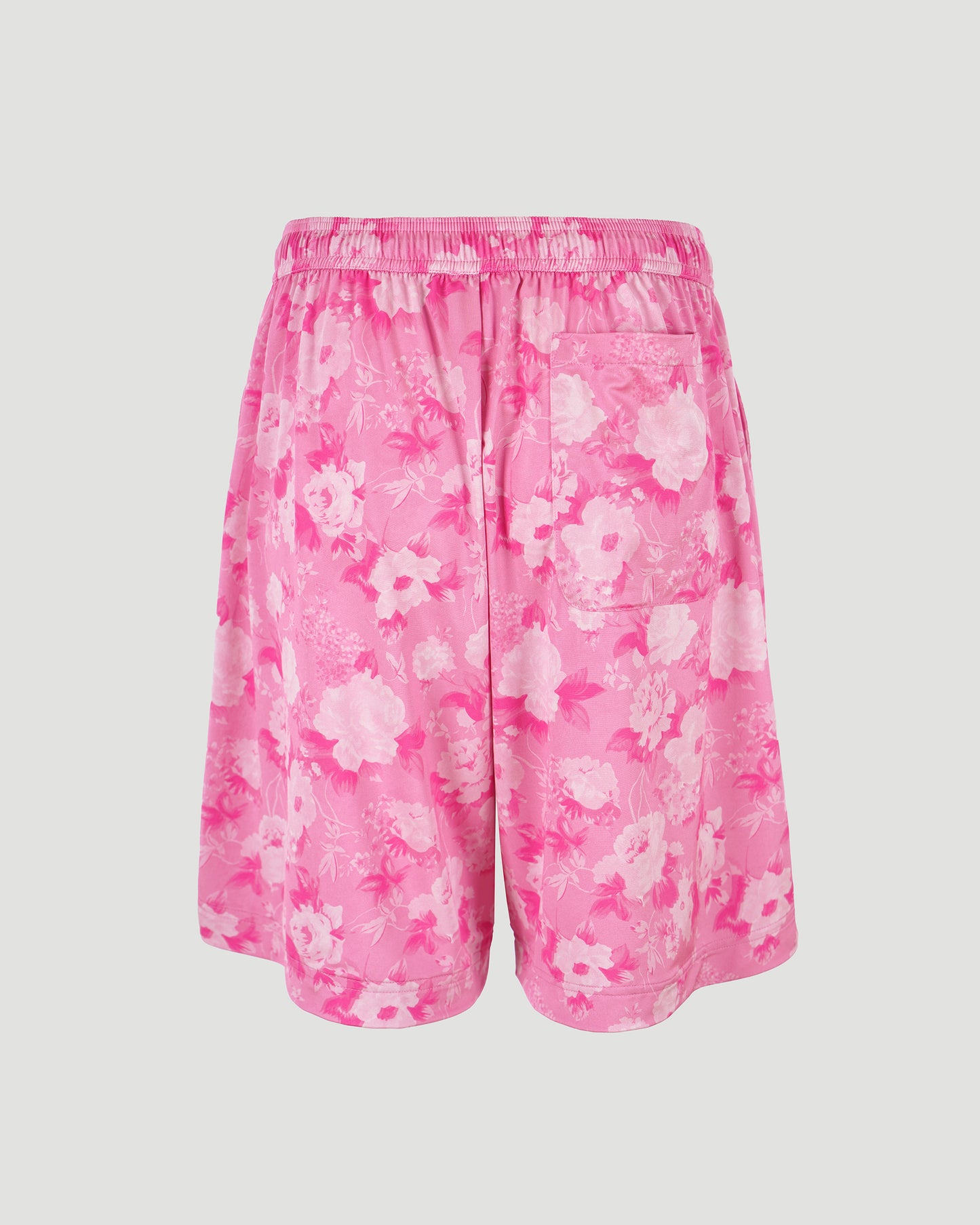 PINK SHORTS WITH FLORAL MOTIF
