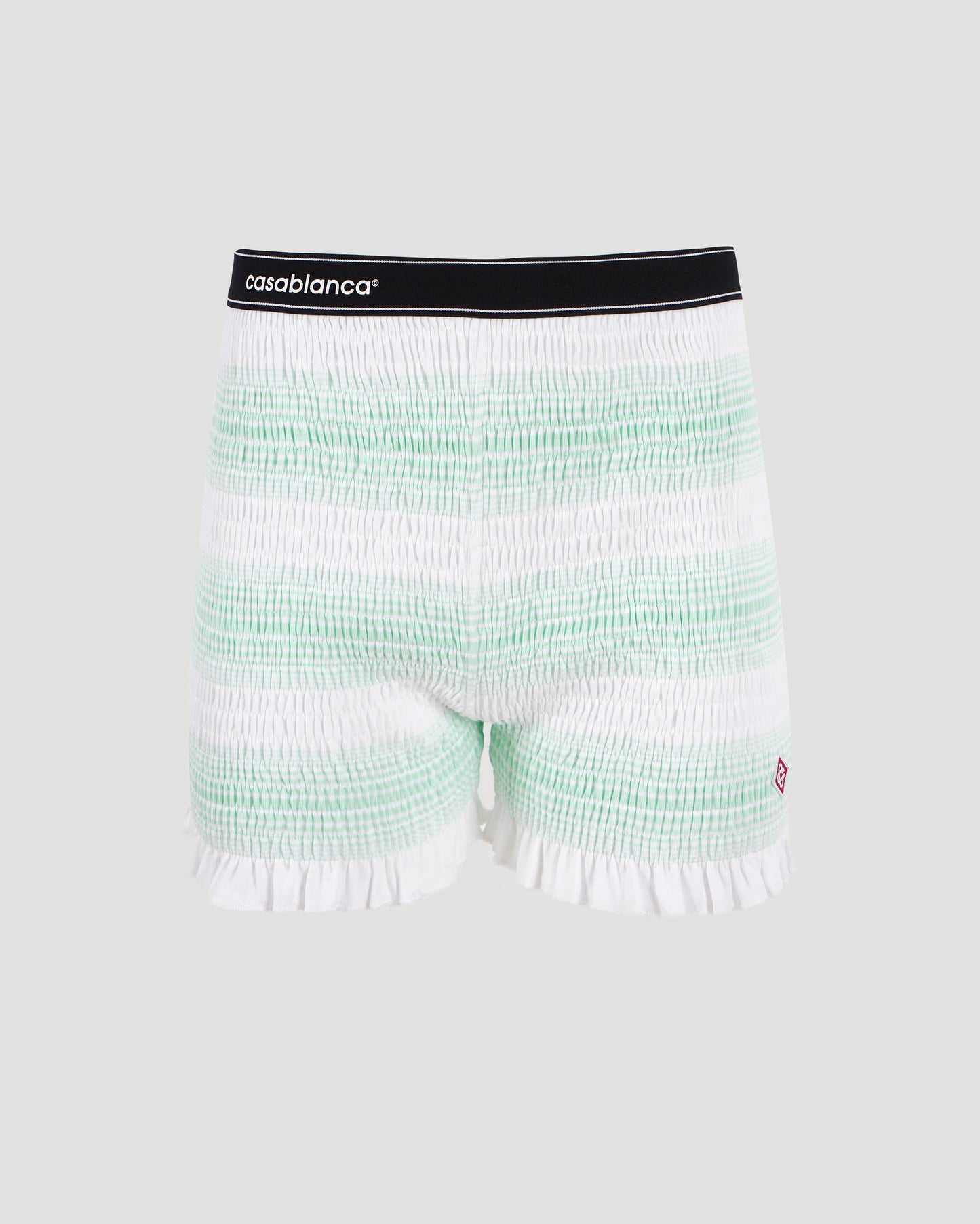 Stripe Shirred Shorts