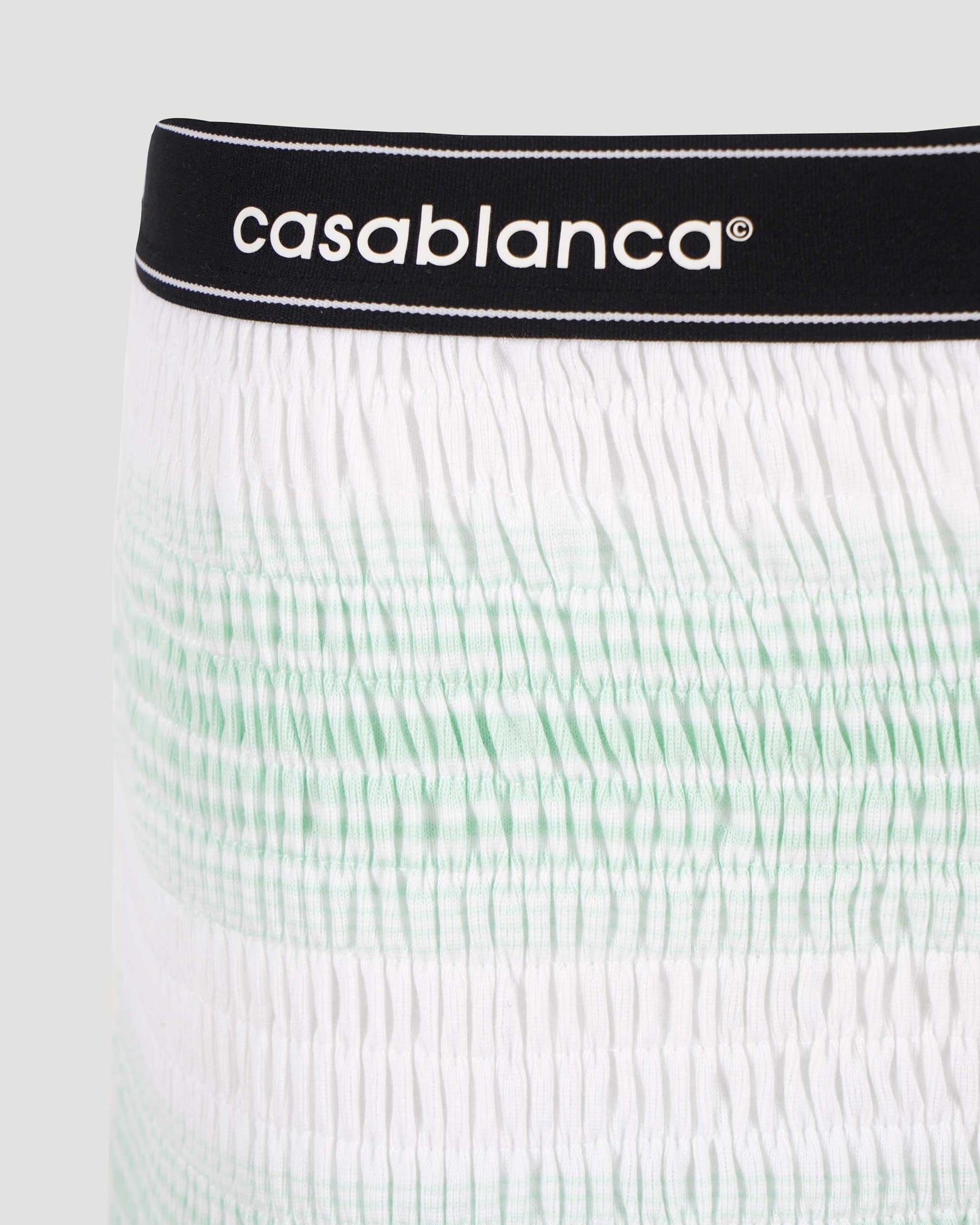 Stripe Shirred Shorts