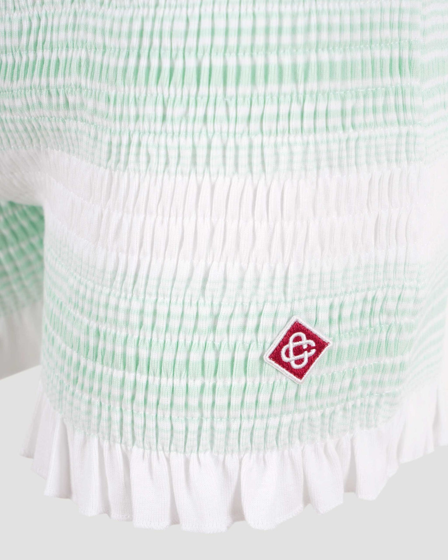 Stripe Shirred Shorts