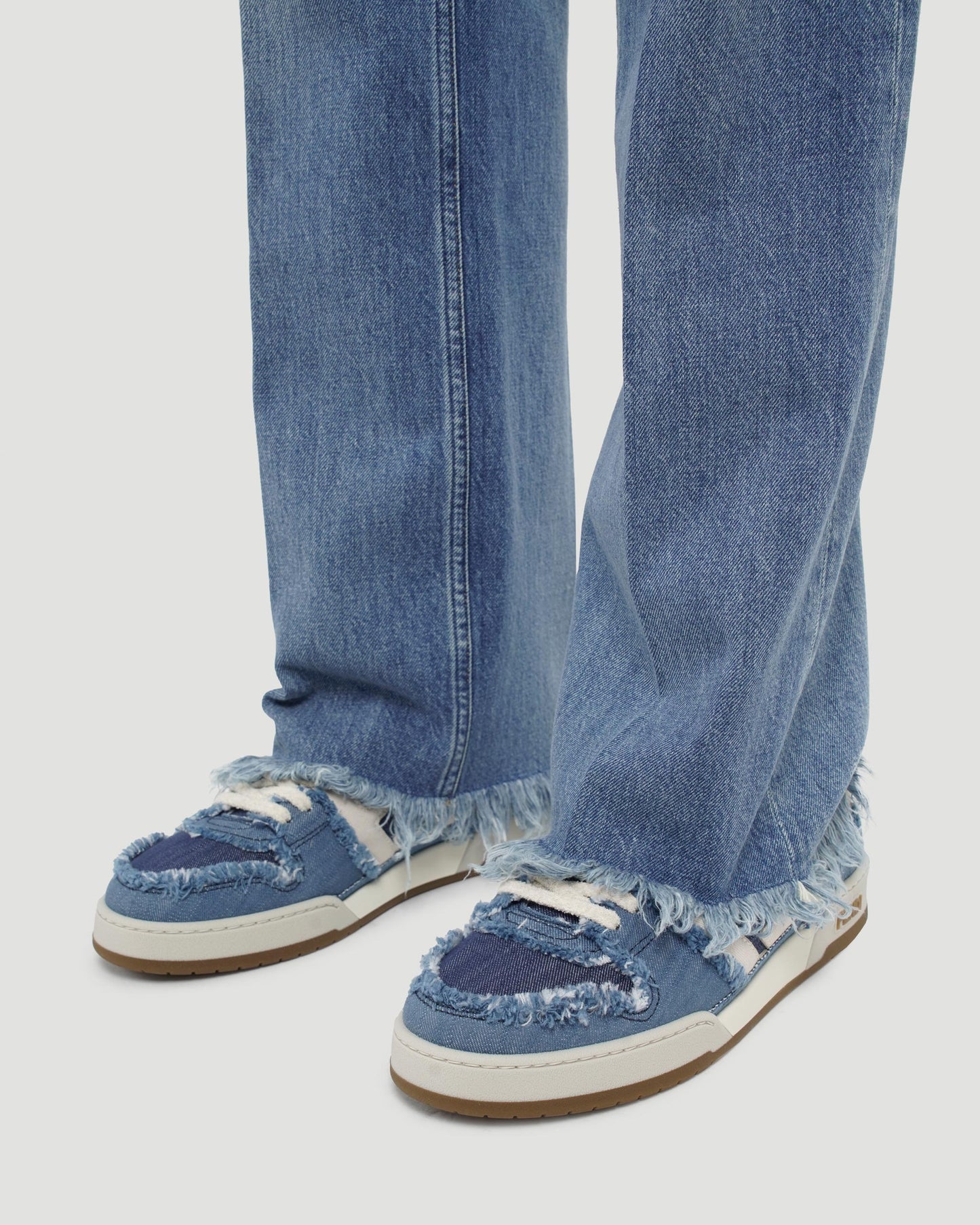 Blue denim trousers