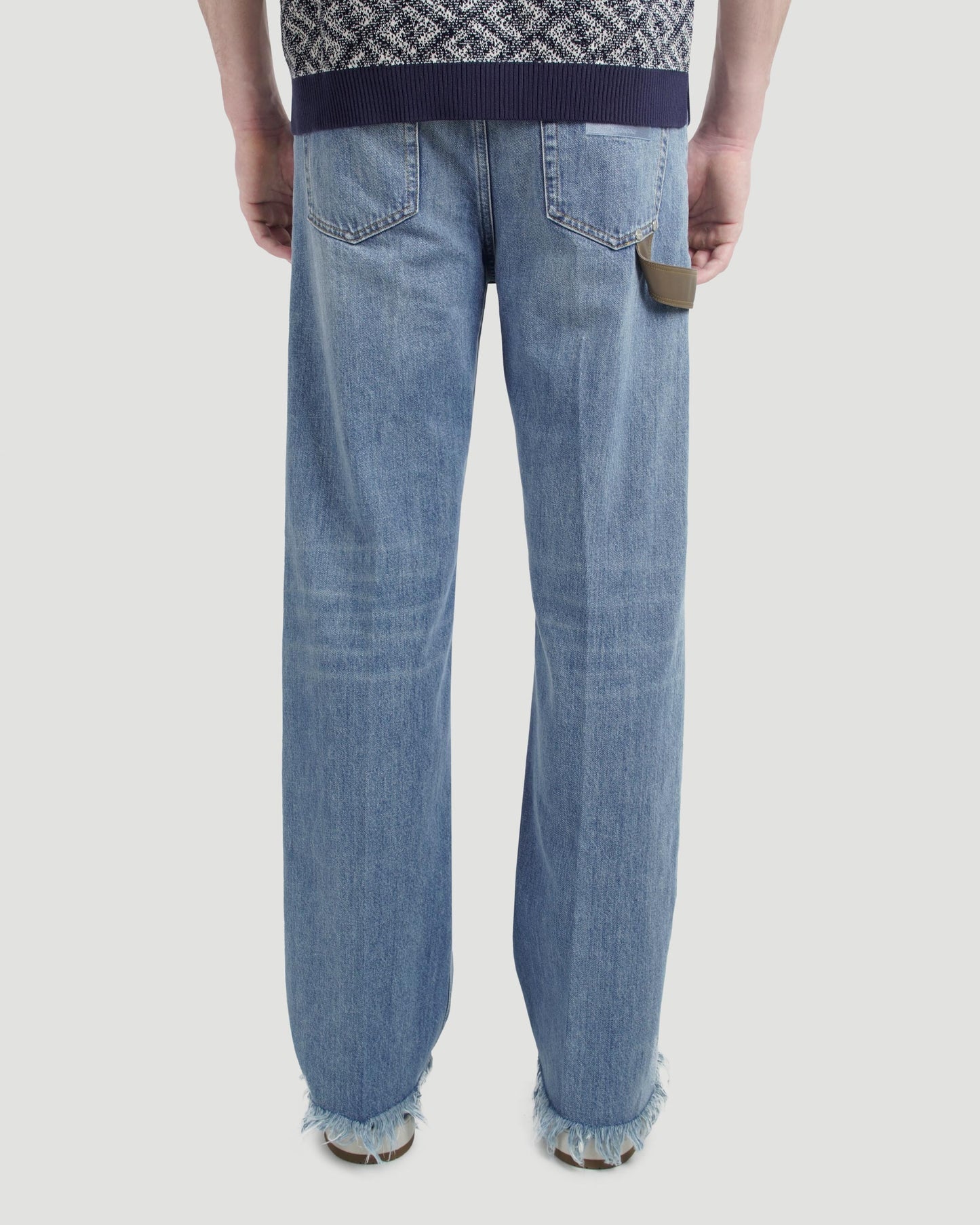 Blue denim trousers