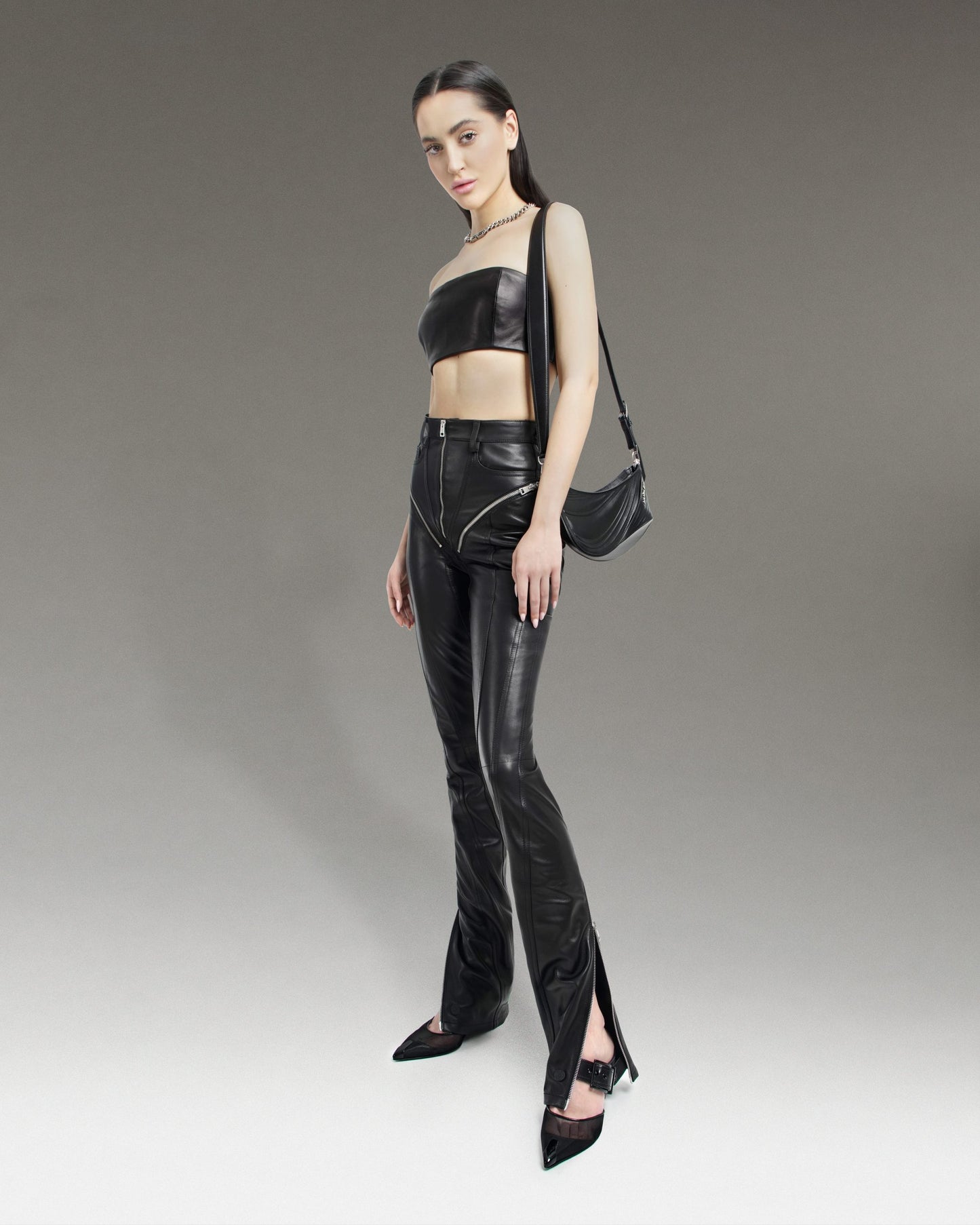 TUBE TOP IN LEATHER