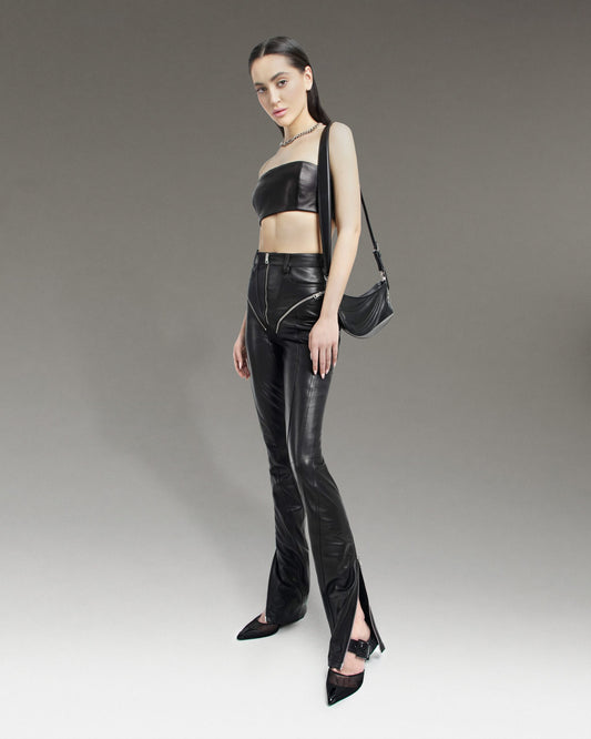 TUBE TOP IN LEATHER