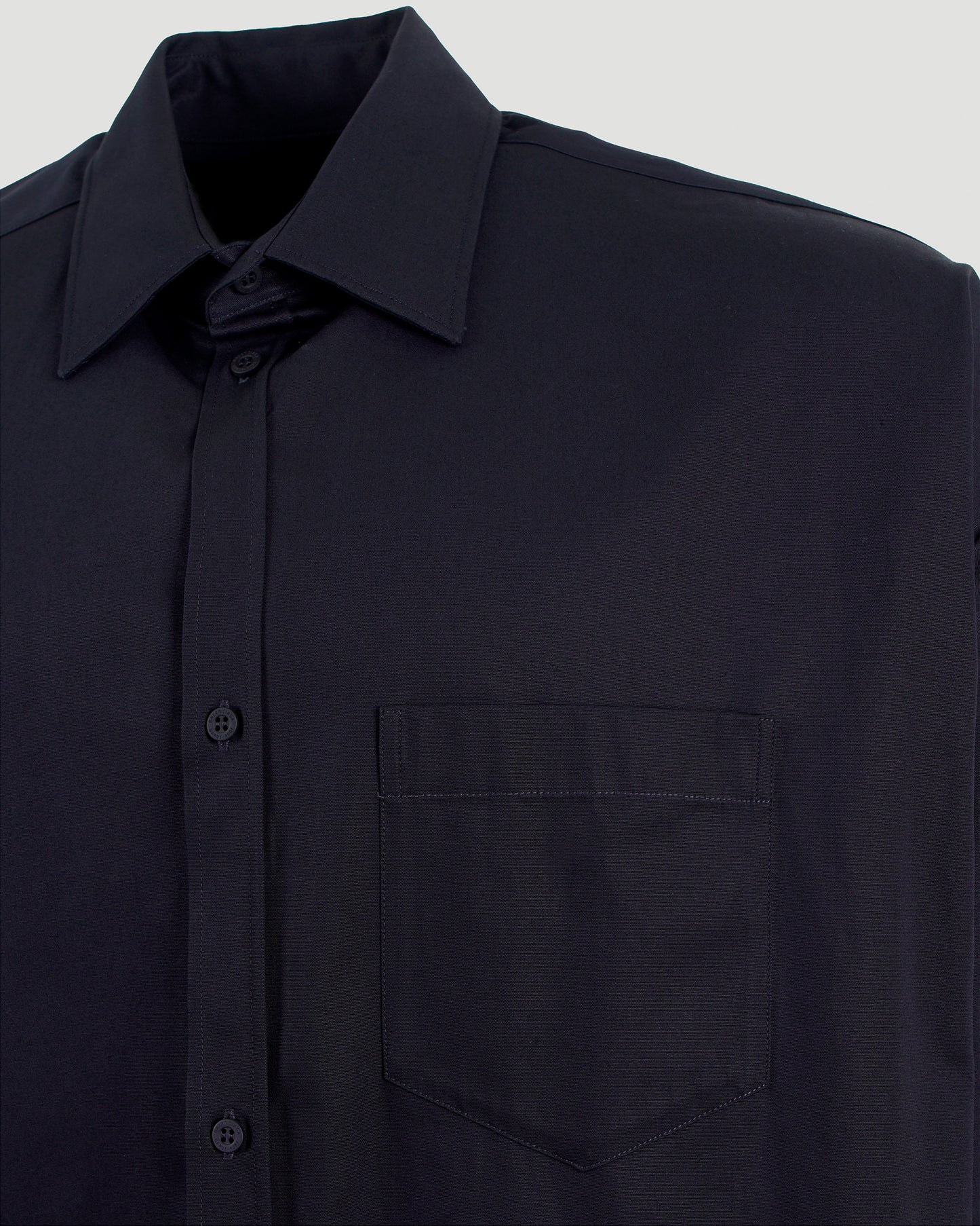 COCOON SHIRT IN NAVY BLUE