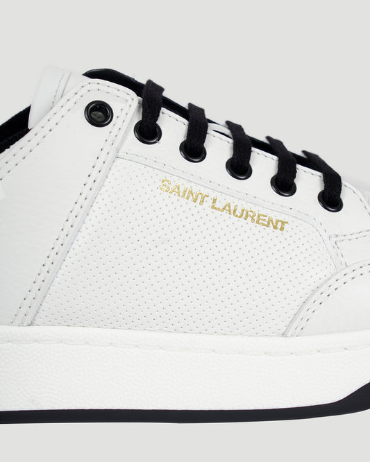 SL/61 LOW-TOP SNEAKERS IN SMOOTH AND GRAINED LEATHER