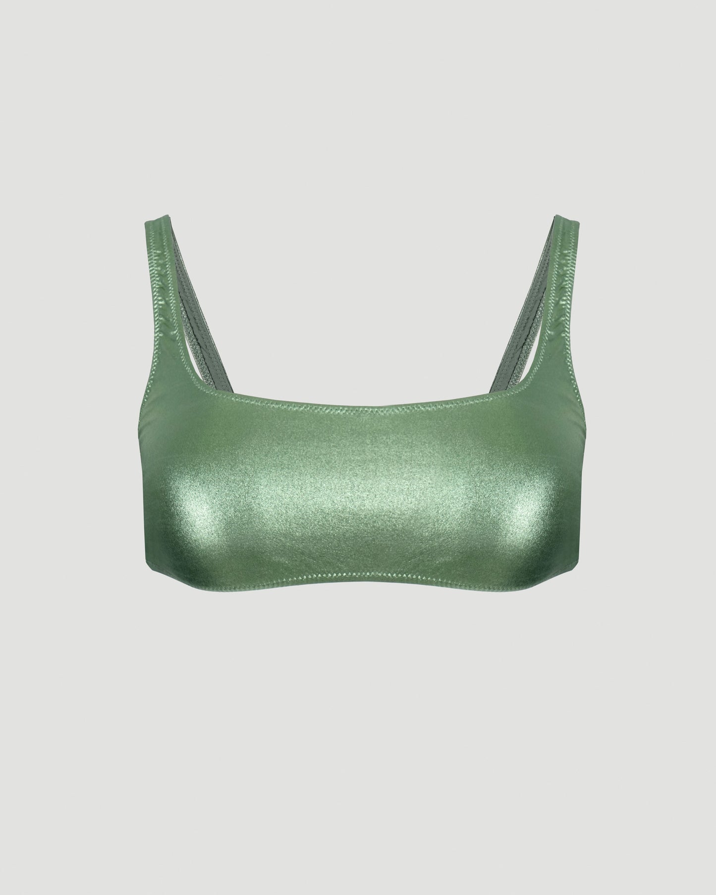 SHAUNI BANDEAU BIKINI TOP IN MILITARY