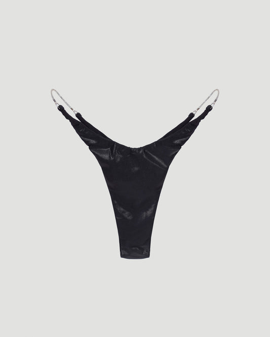 Star bikini bottom in black