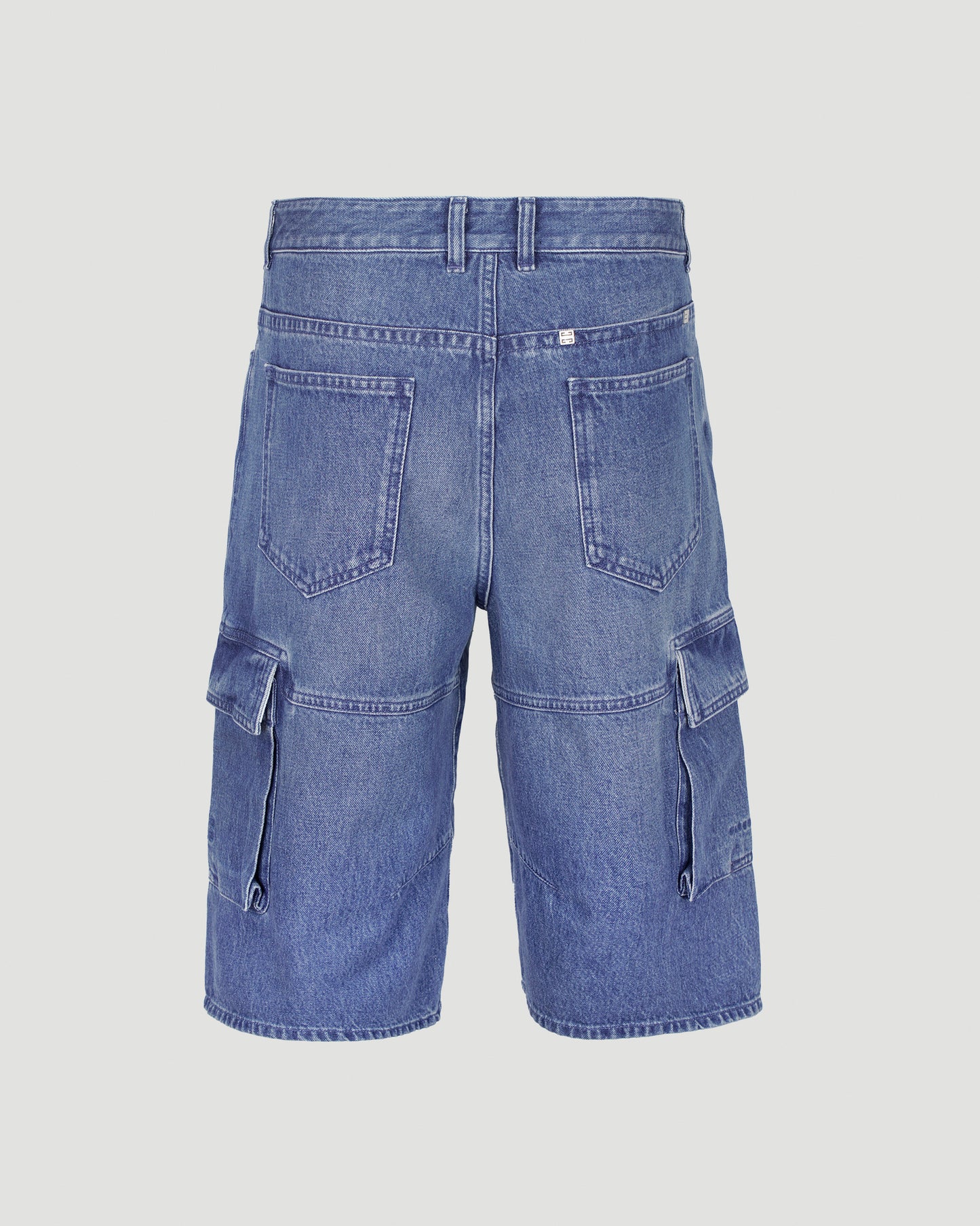 Multicutted denim cargo shorts