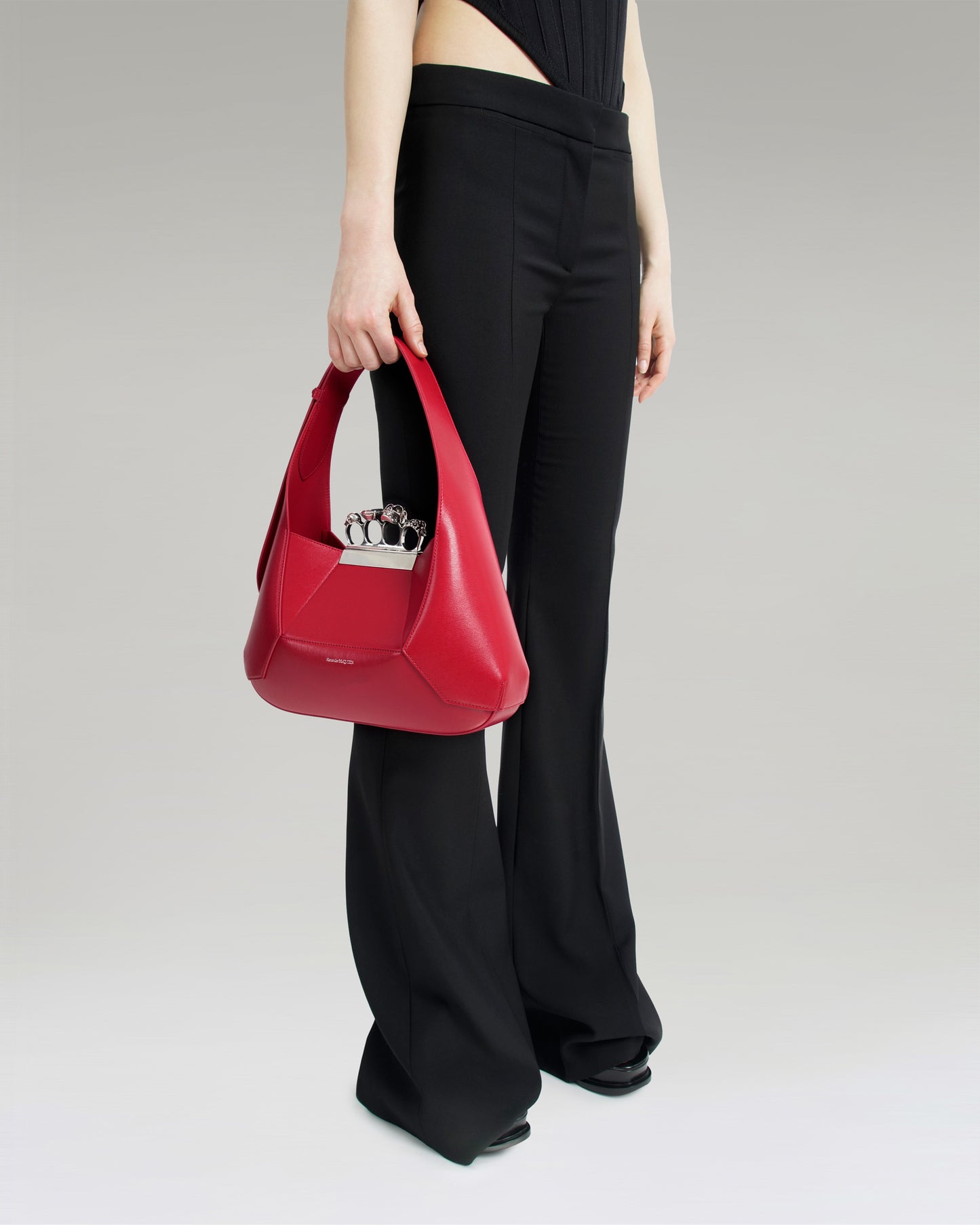 The Jewelled Hobo Bag in Welsh Red