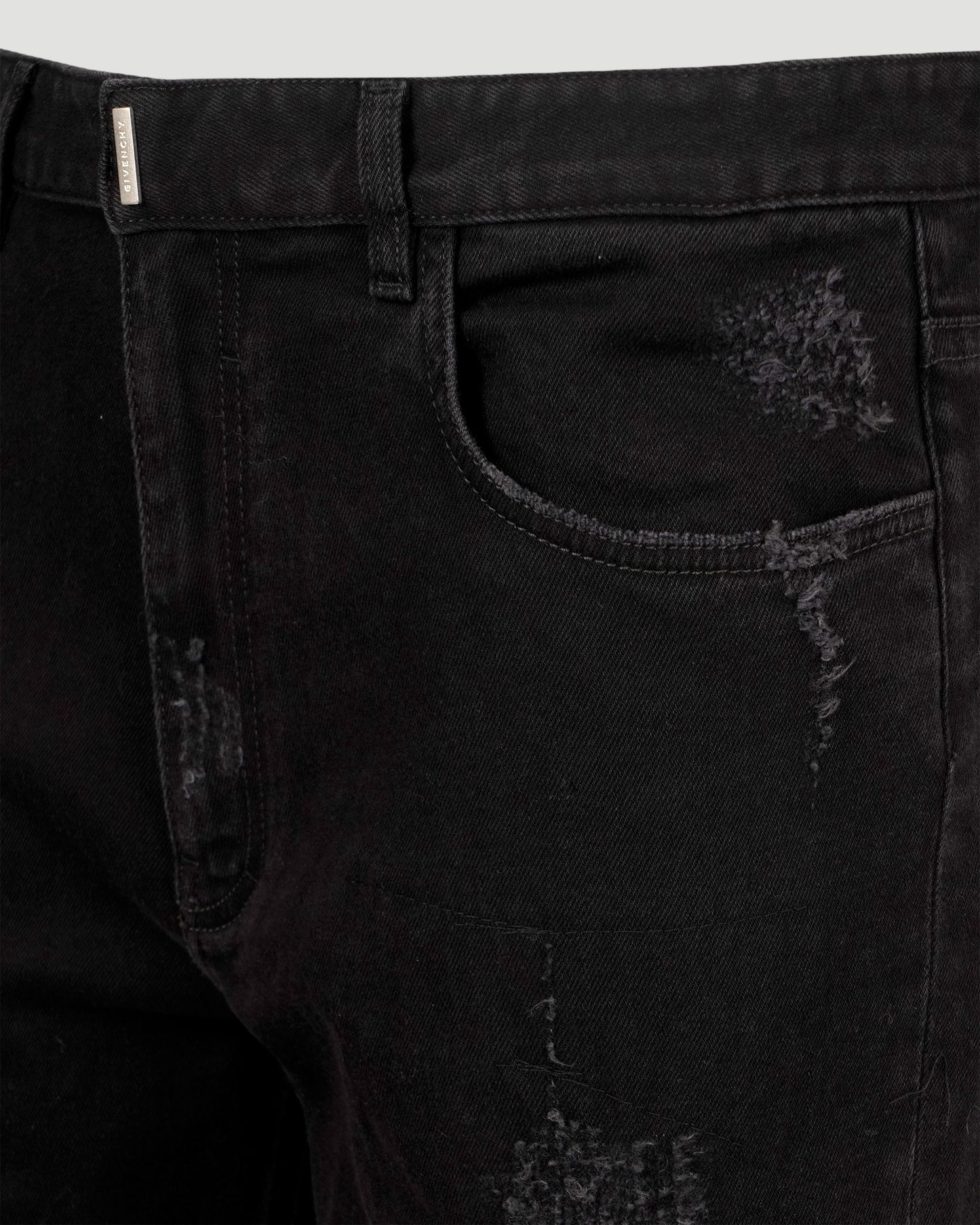 DISTRESSED JEANS IN DARK GREY
