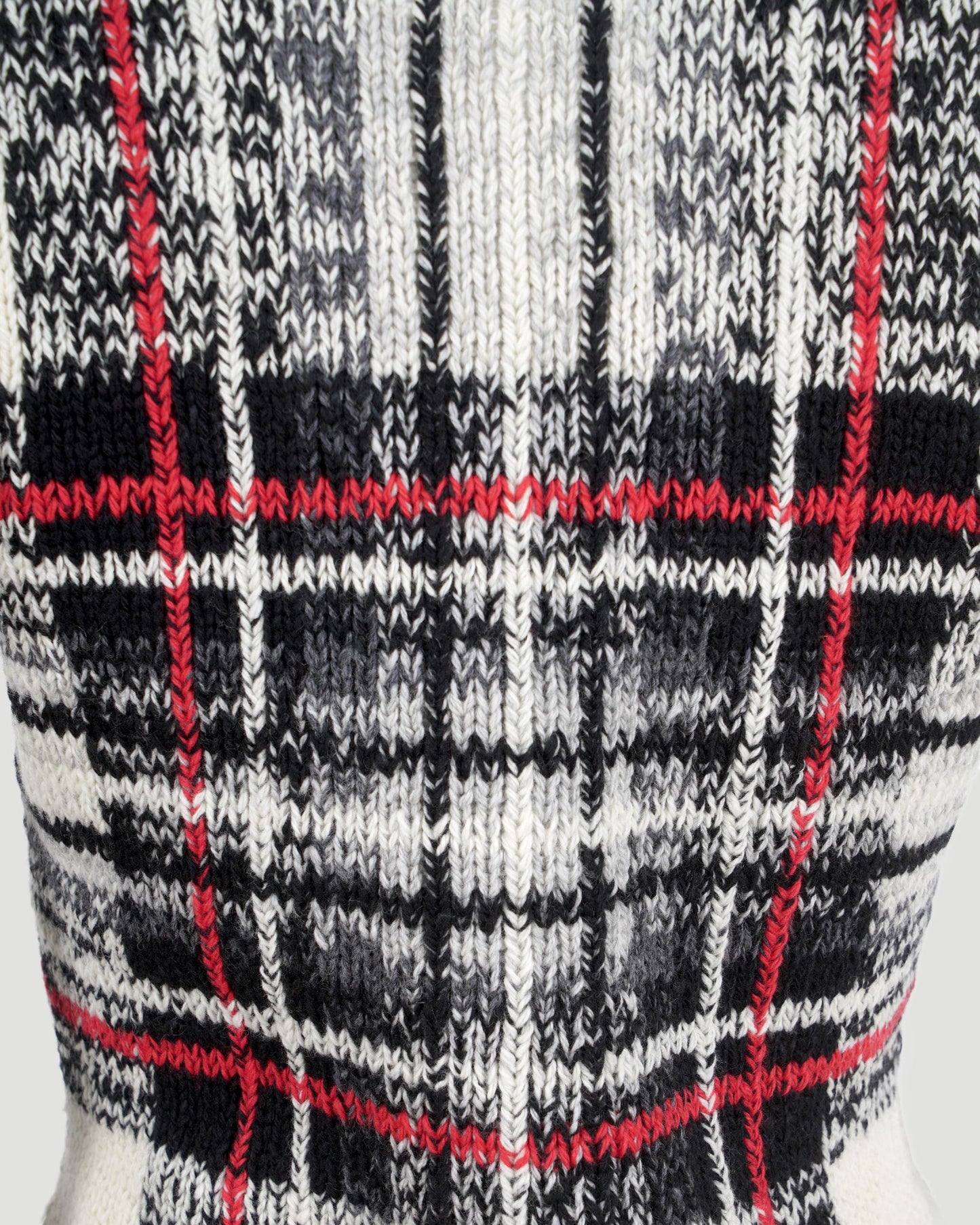 Hand Knitted Tartan Top Sweater