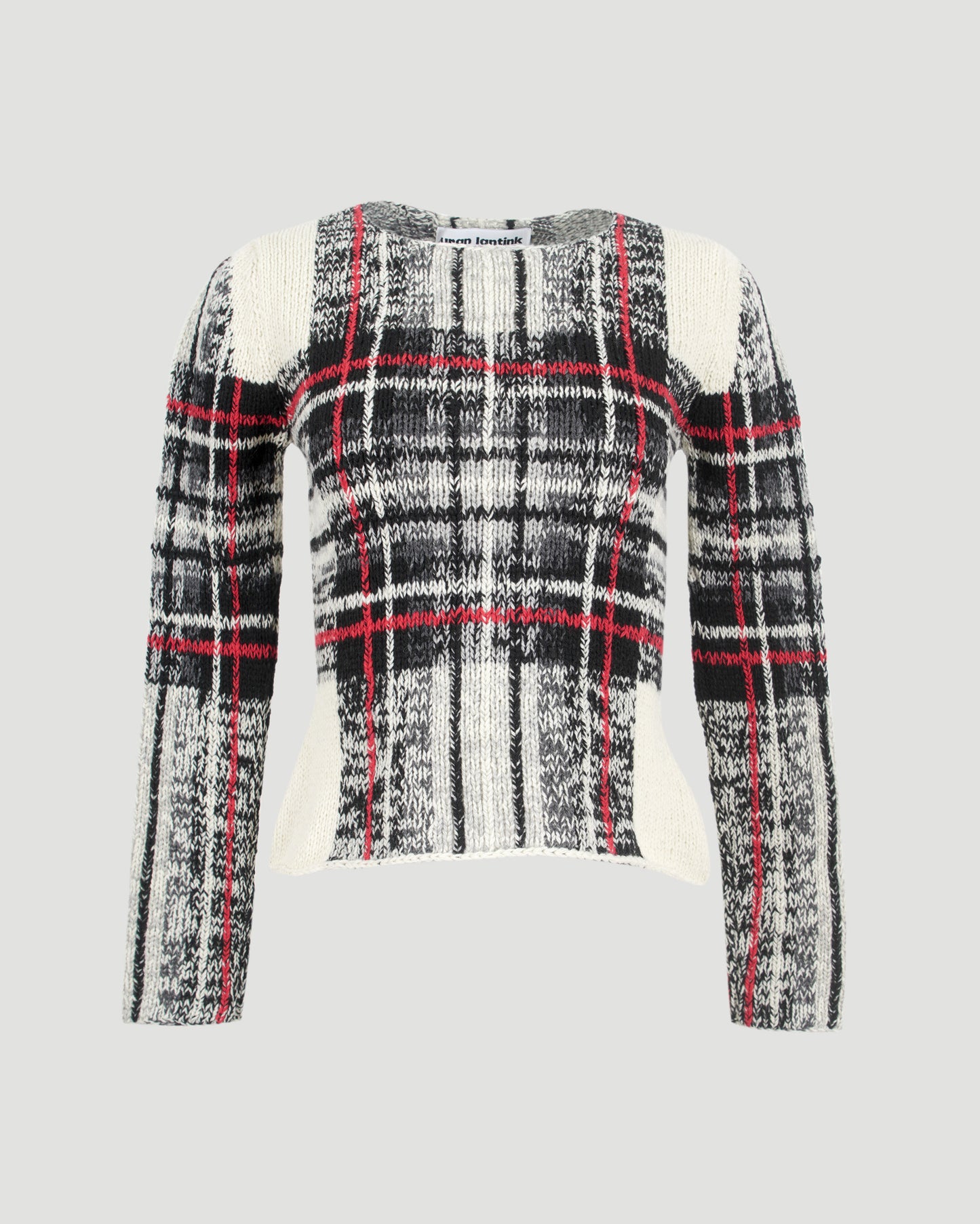 Hand Knitted Tartan Top Sweater