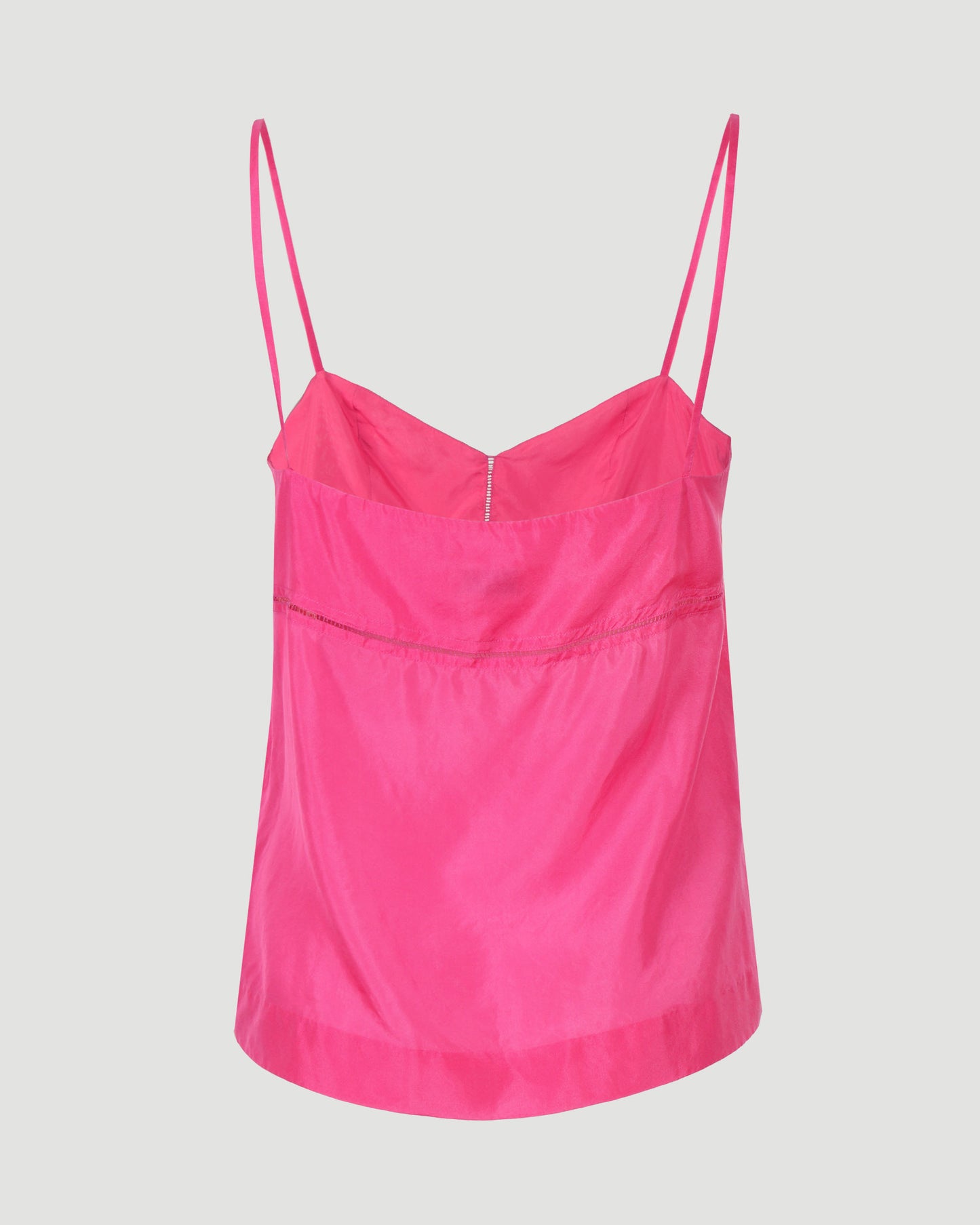 Silk top in fuschia