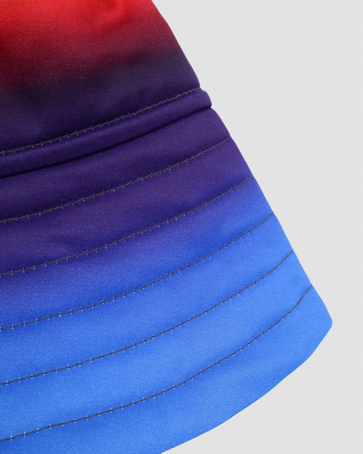 Ombre topstitched twill bucket hat