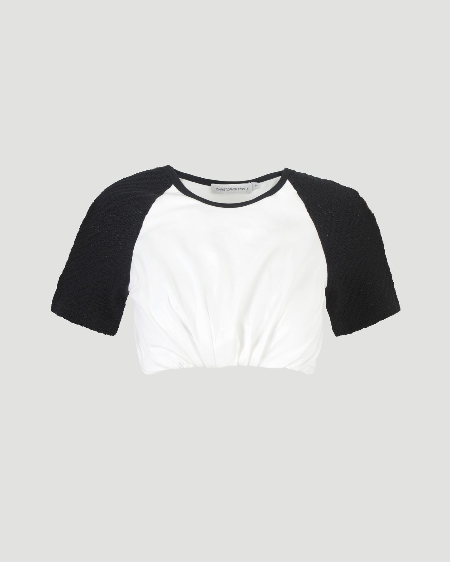 Tucked Ringer Jersey Knit Tee