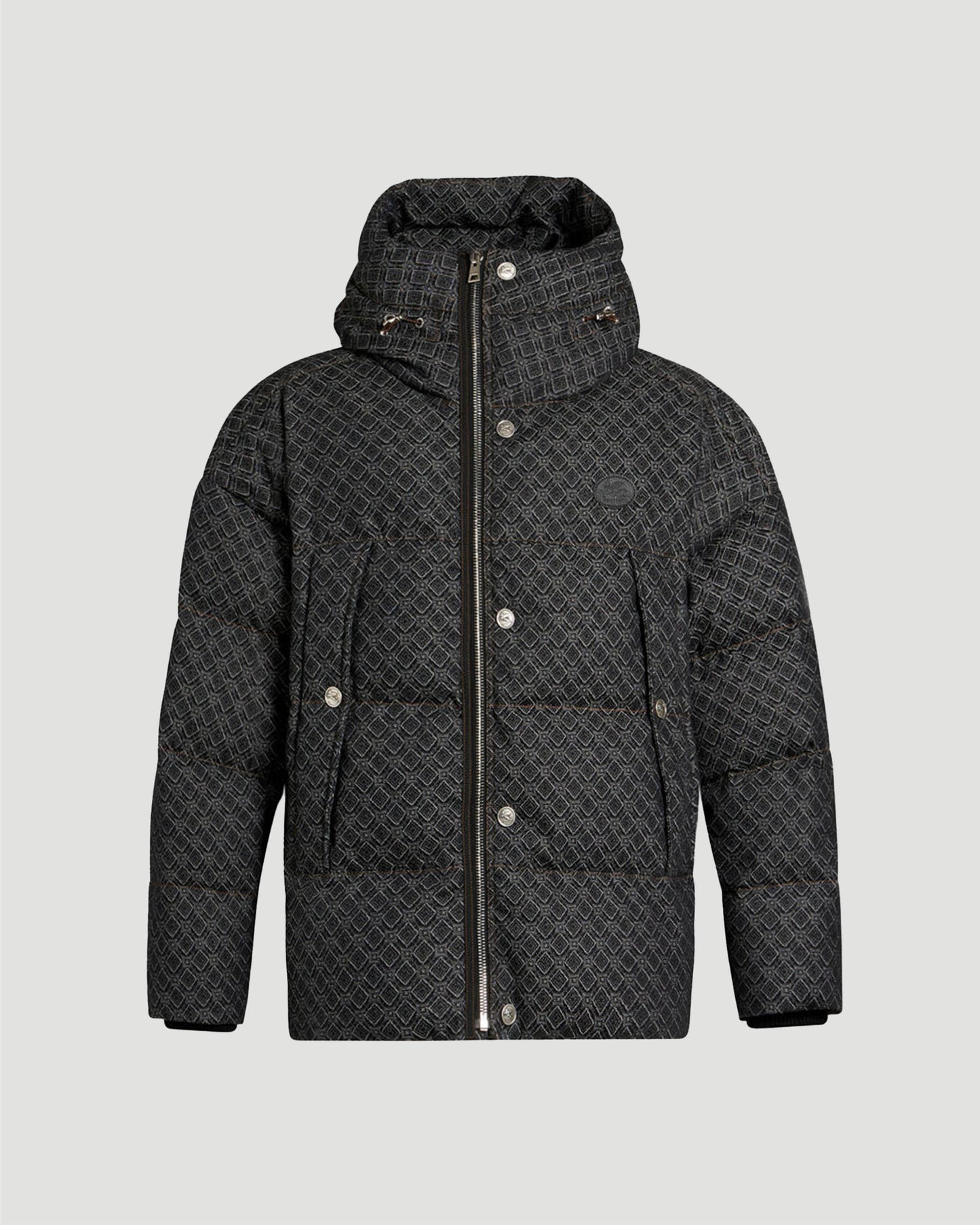 Jacquard Denim Down Jacket