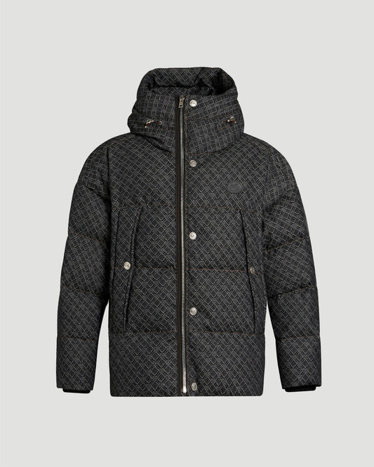 Jacquard Denim Down Jacket
