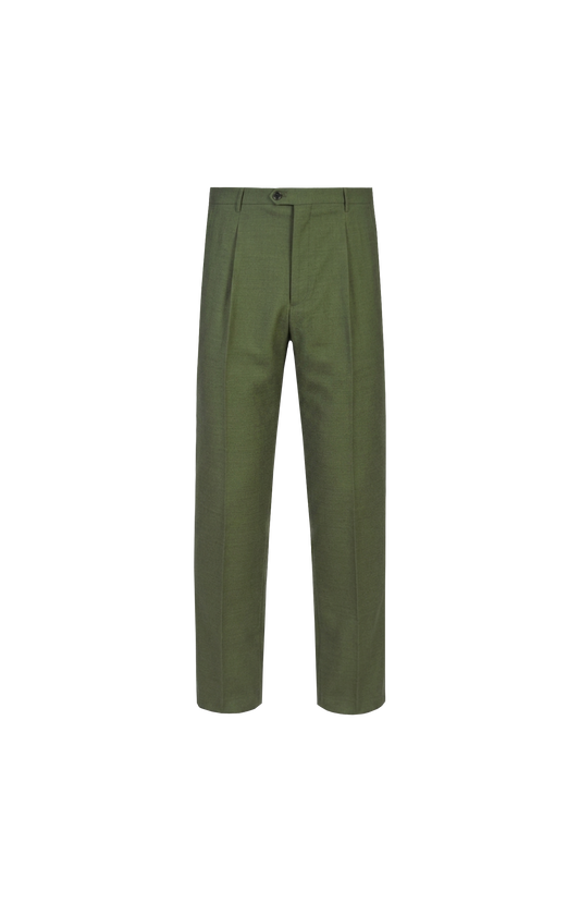 Pleated Pants with Buttons