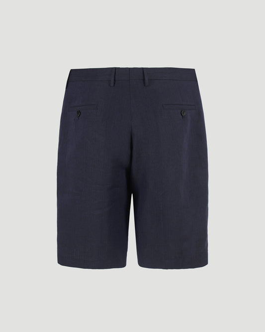 Linen Shorts in Navy Blue