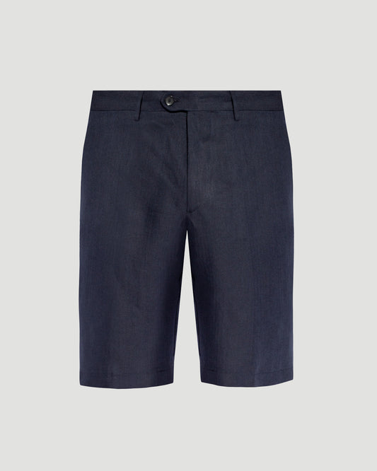 Linen Shorts in Navy Blue