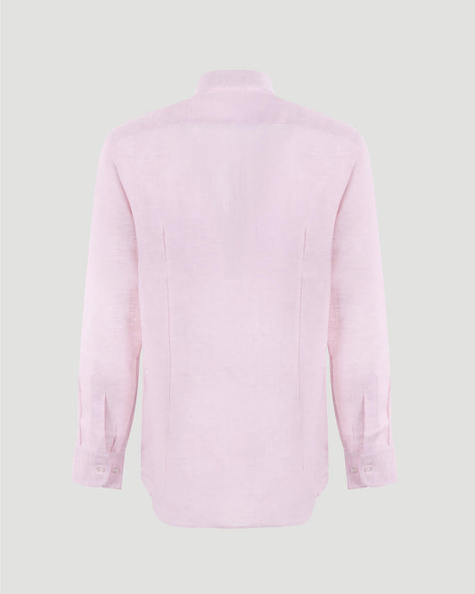 Pegaso Logo Linen Shirt in Pink