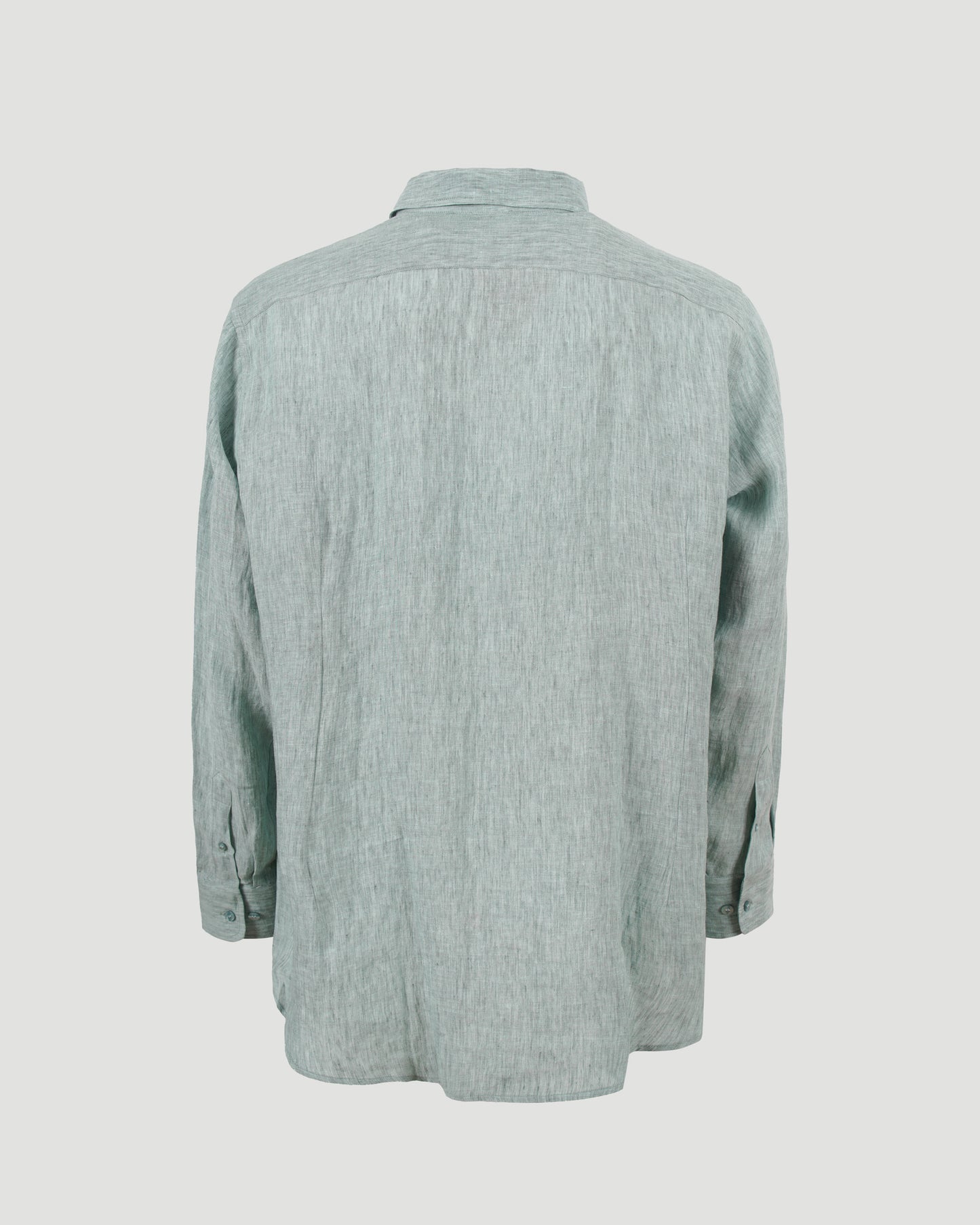 Pegaso logo linen shirt in green