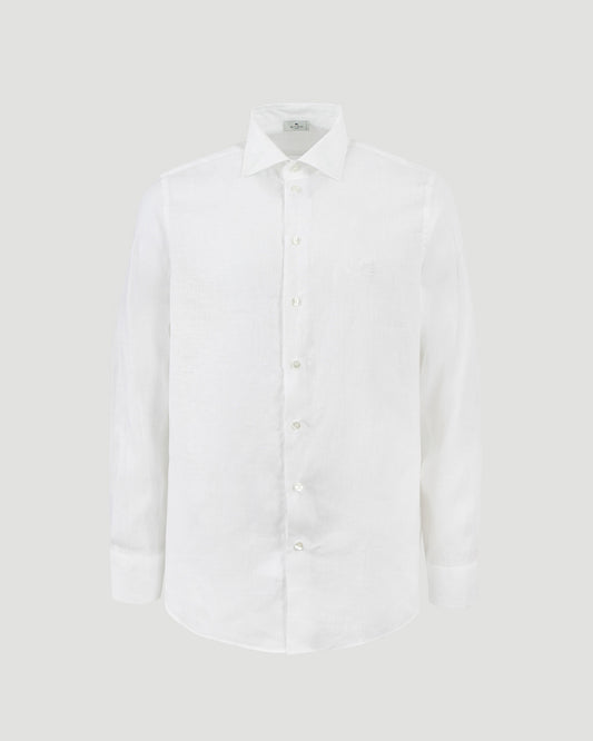 LINEN SHIRT WITH LOGO
