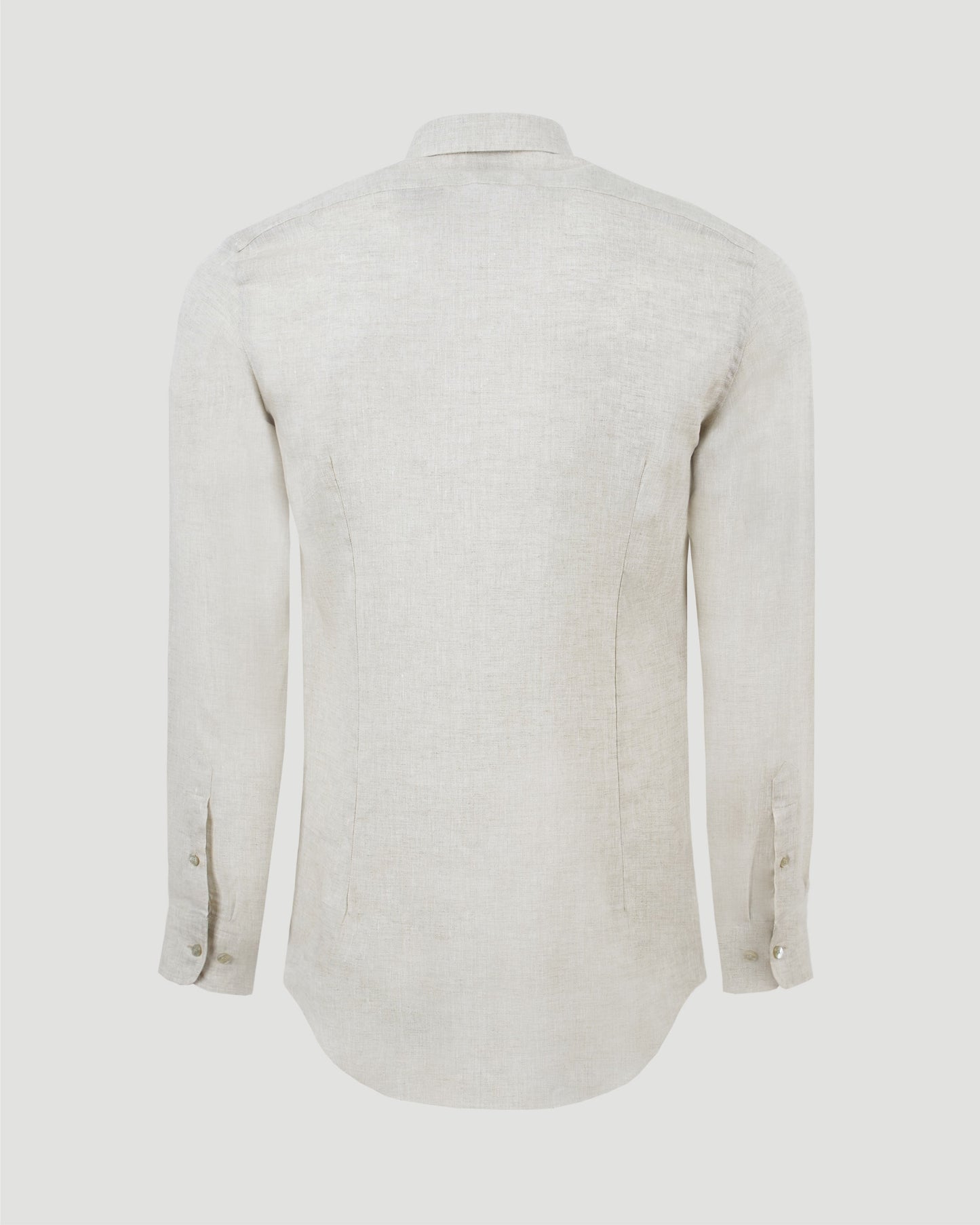 Pegaso logo linen shirt in beige