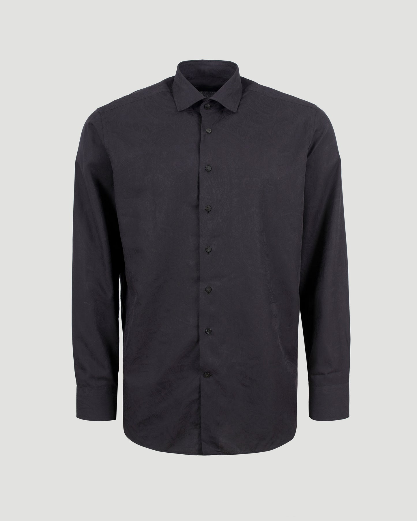 Black Shirt With Paisley Pattern