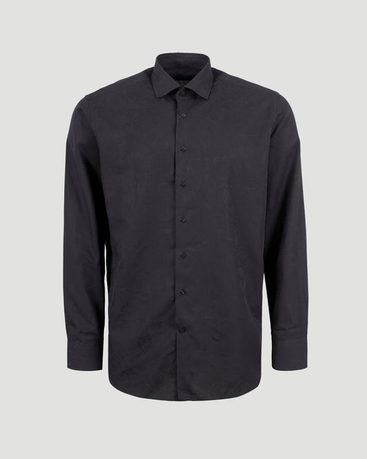 Black Shirt With Paisley Pattern