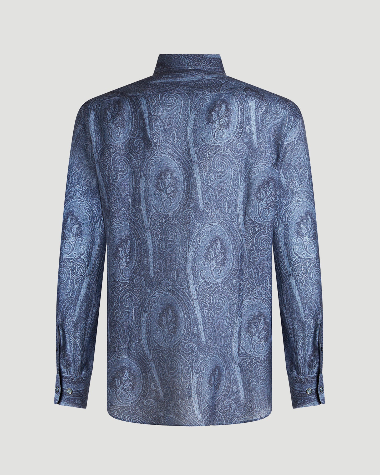 Blue Shirt With Paisley Pattern