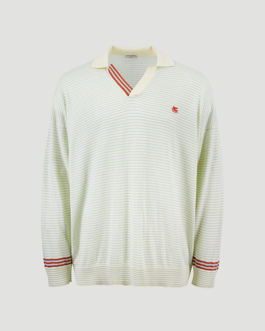 STRIPED POLO SHIRT WITH LOGO