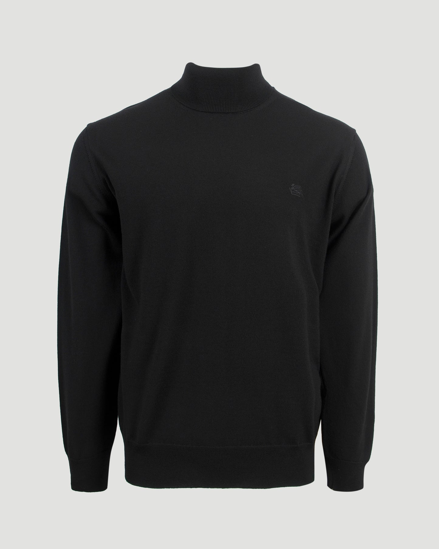 BLACK TURTLENECK WITH LOGO