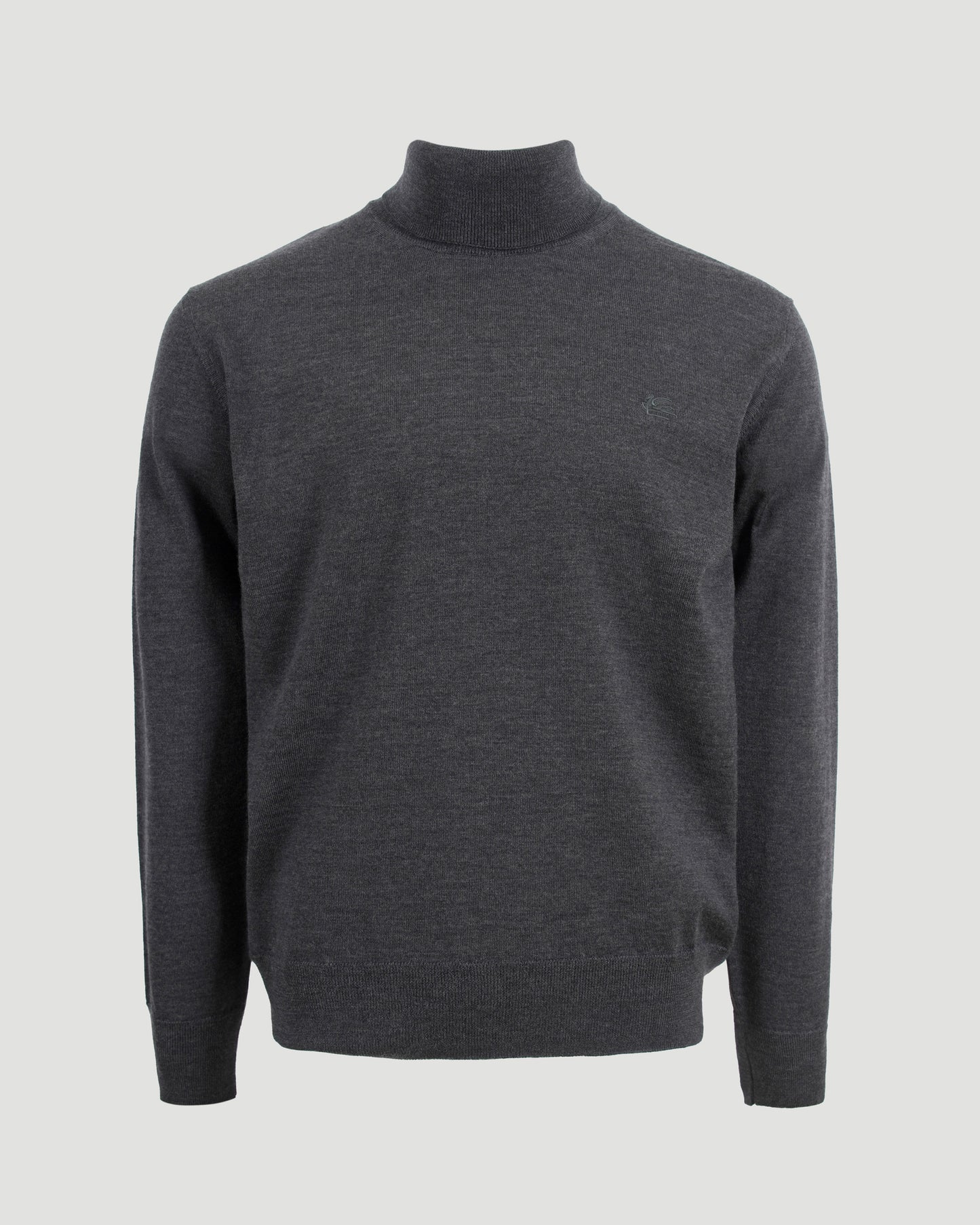 GREY TURTLENECK WITH LOGO