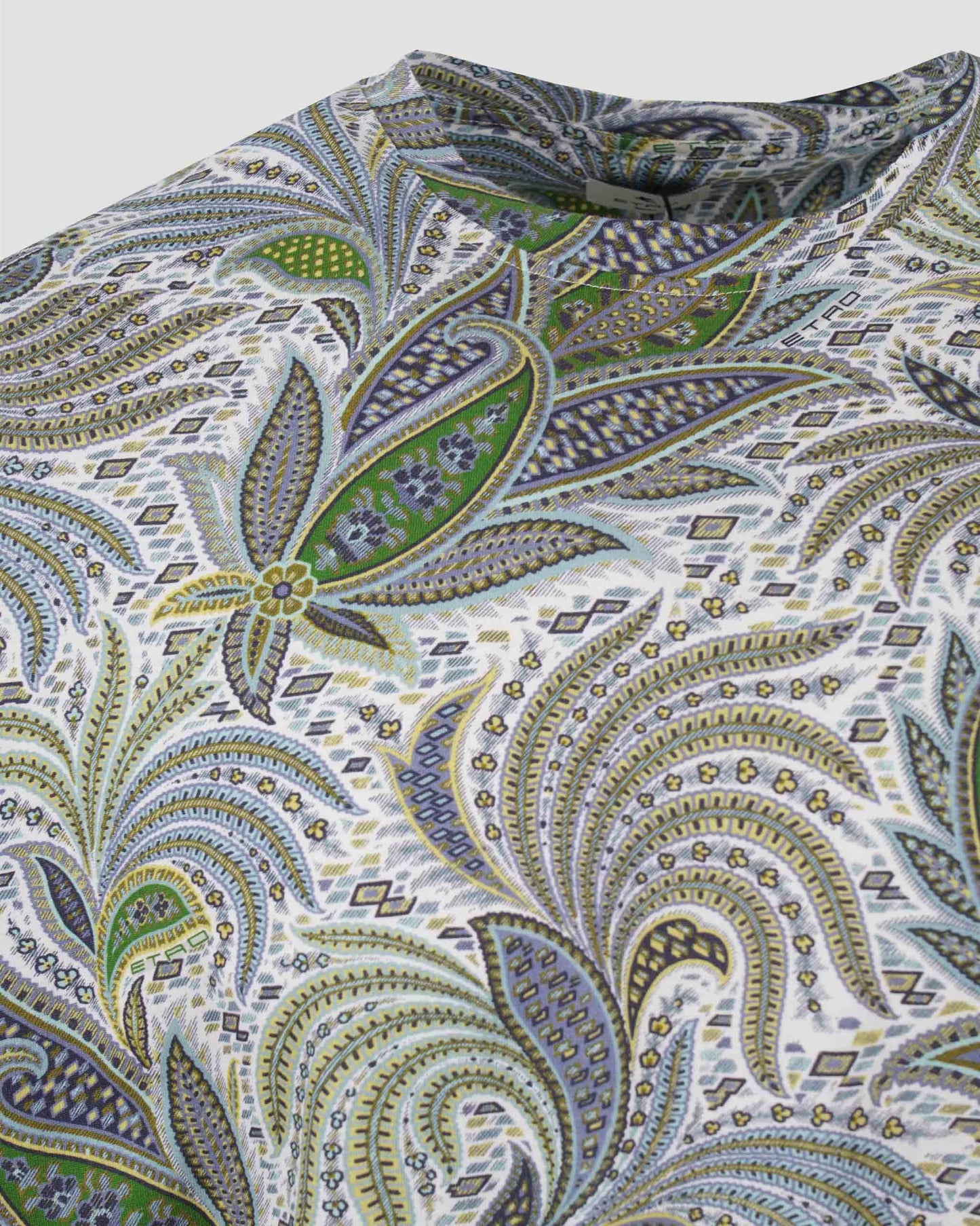 MULTICOLOR PAISLEY COTTON T-SHIRT