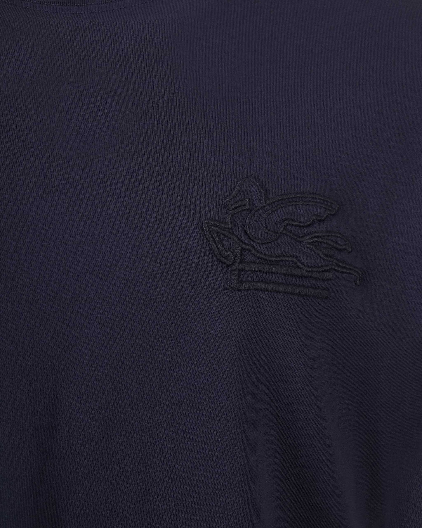 T-SHIRT WITH PEGASO EMBROIDERY IN NAVY
