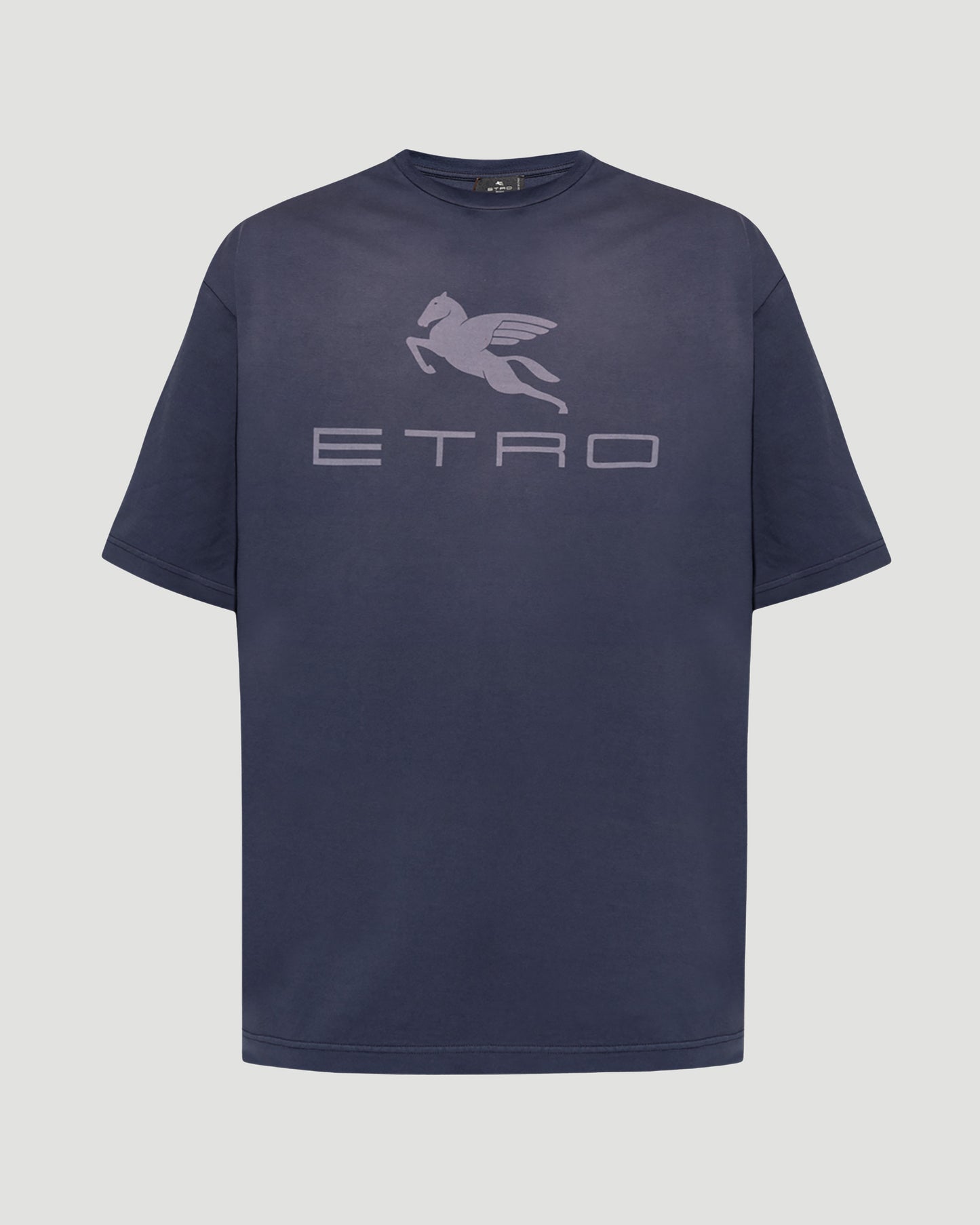 Navy T-Shirt With Printed Logo