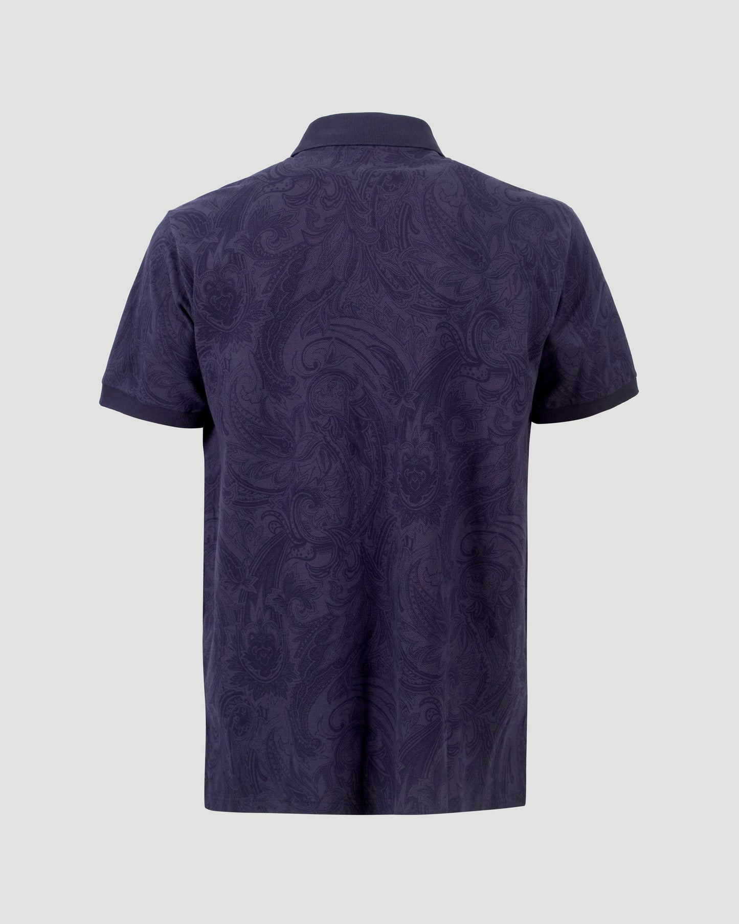 PAISLEY JACQUARD POLO SHIRT IN NAVY