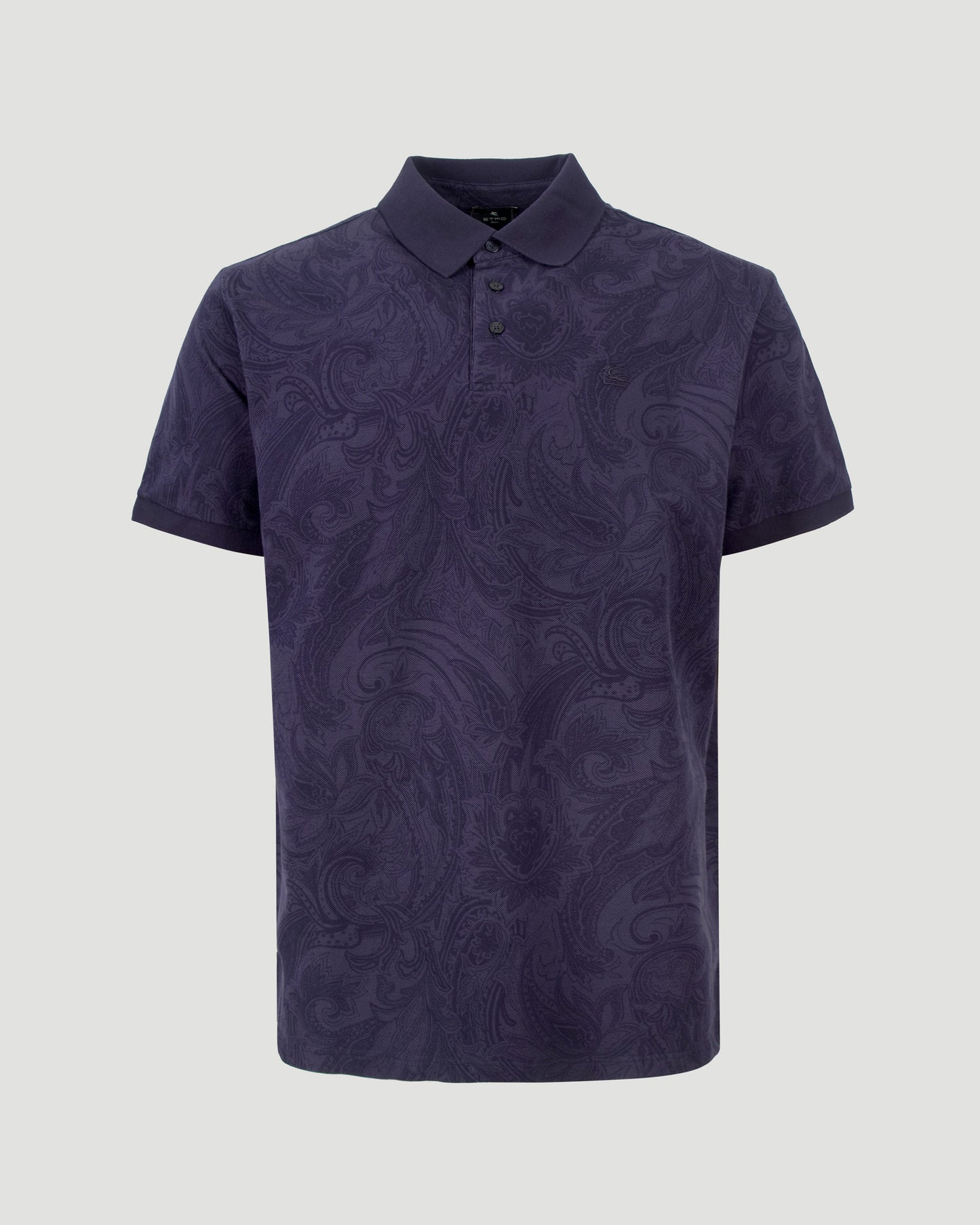 PAISLEY JACQUARD POLO SHIRT IN NAVY