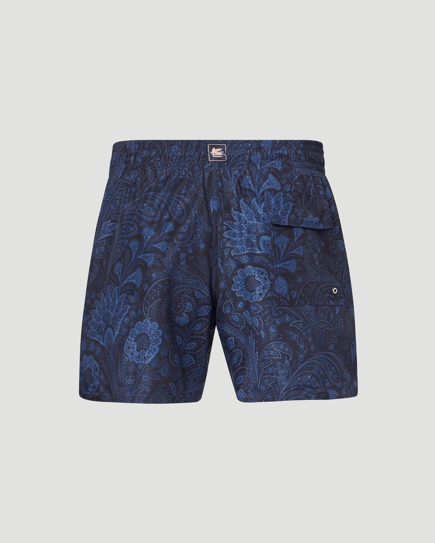 Blue Floral Paisley Swim Shorts