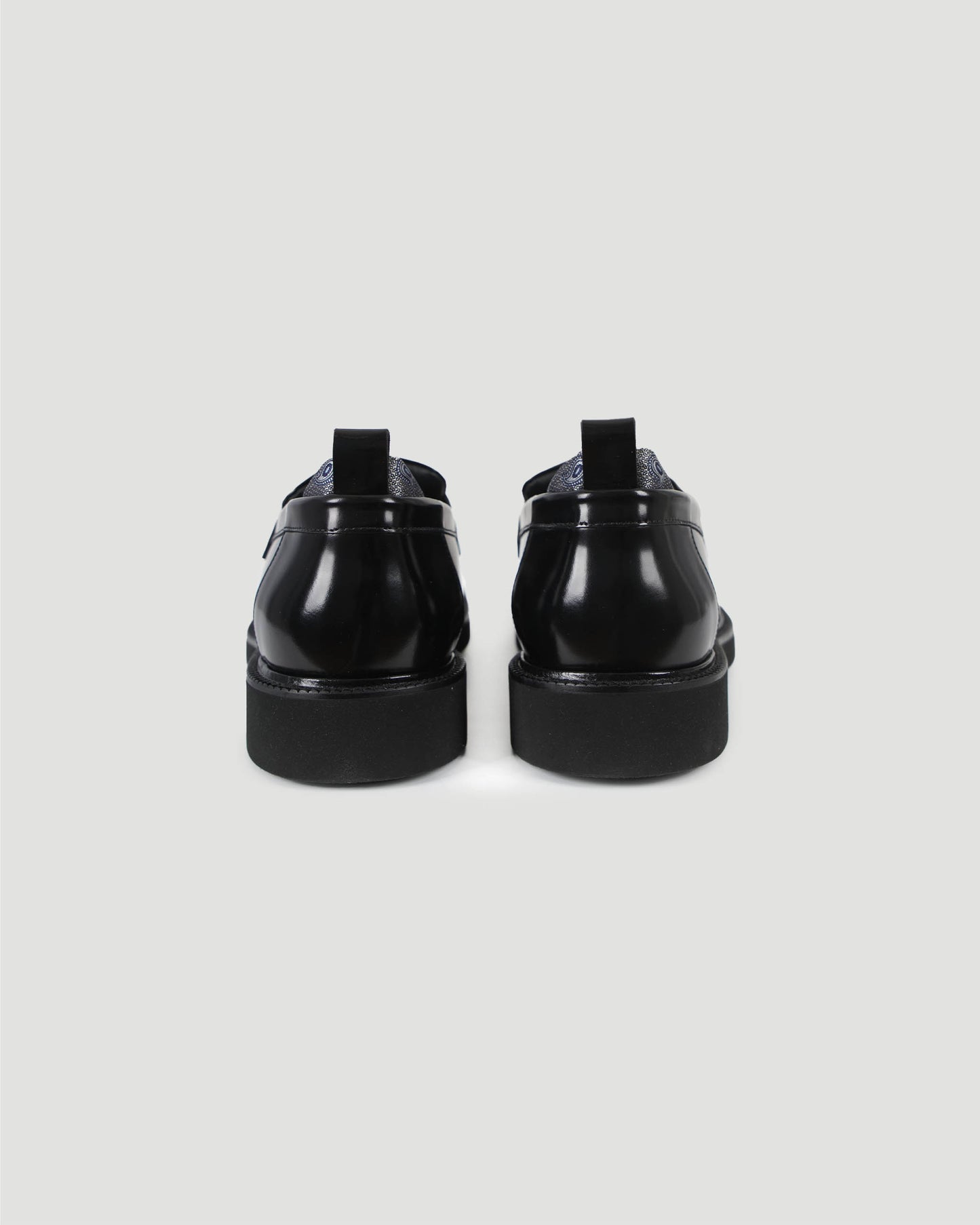 Leather Penny Loafers With Paisley Print