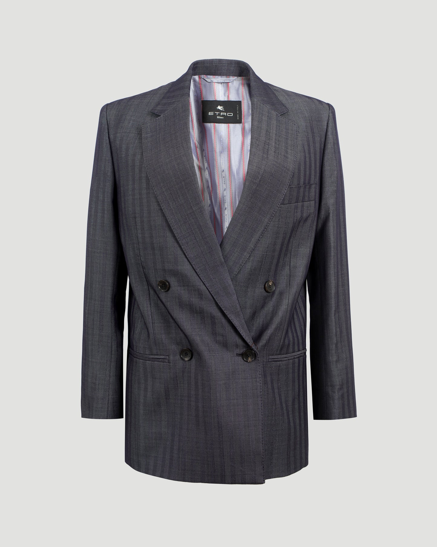 PINSTRIPE BLAZER IN GREY
