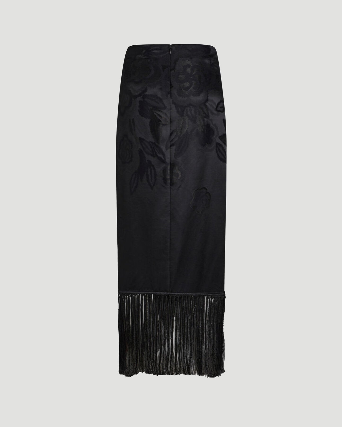 JACQUARD SKIRT WITH FRINGE DETAILS