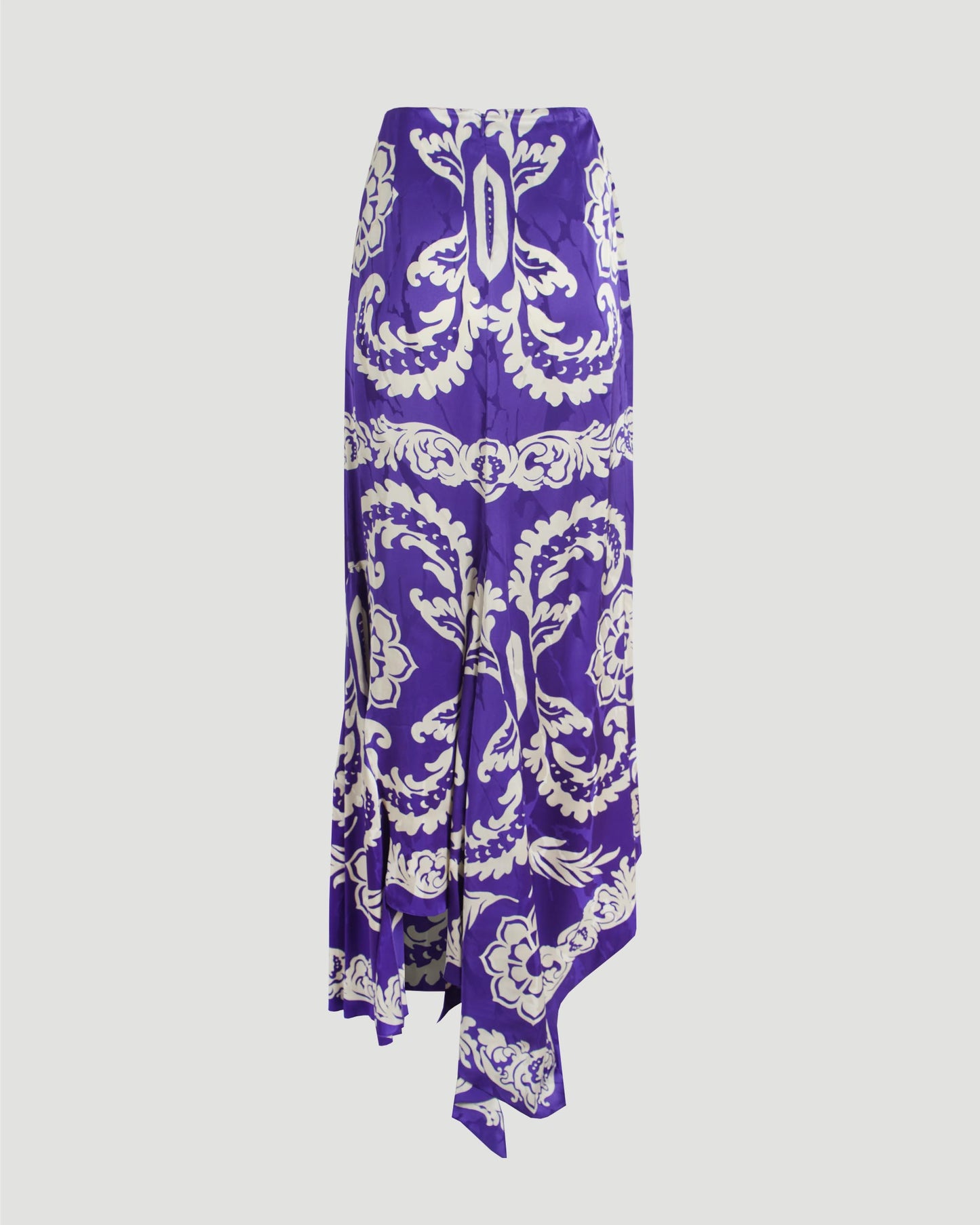 ASYMMETRIC SKIRT WITH STENCIL FLORAL PRINT